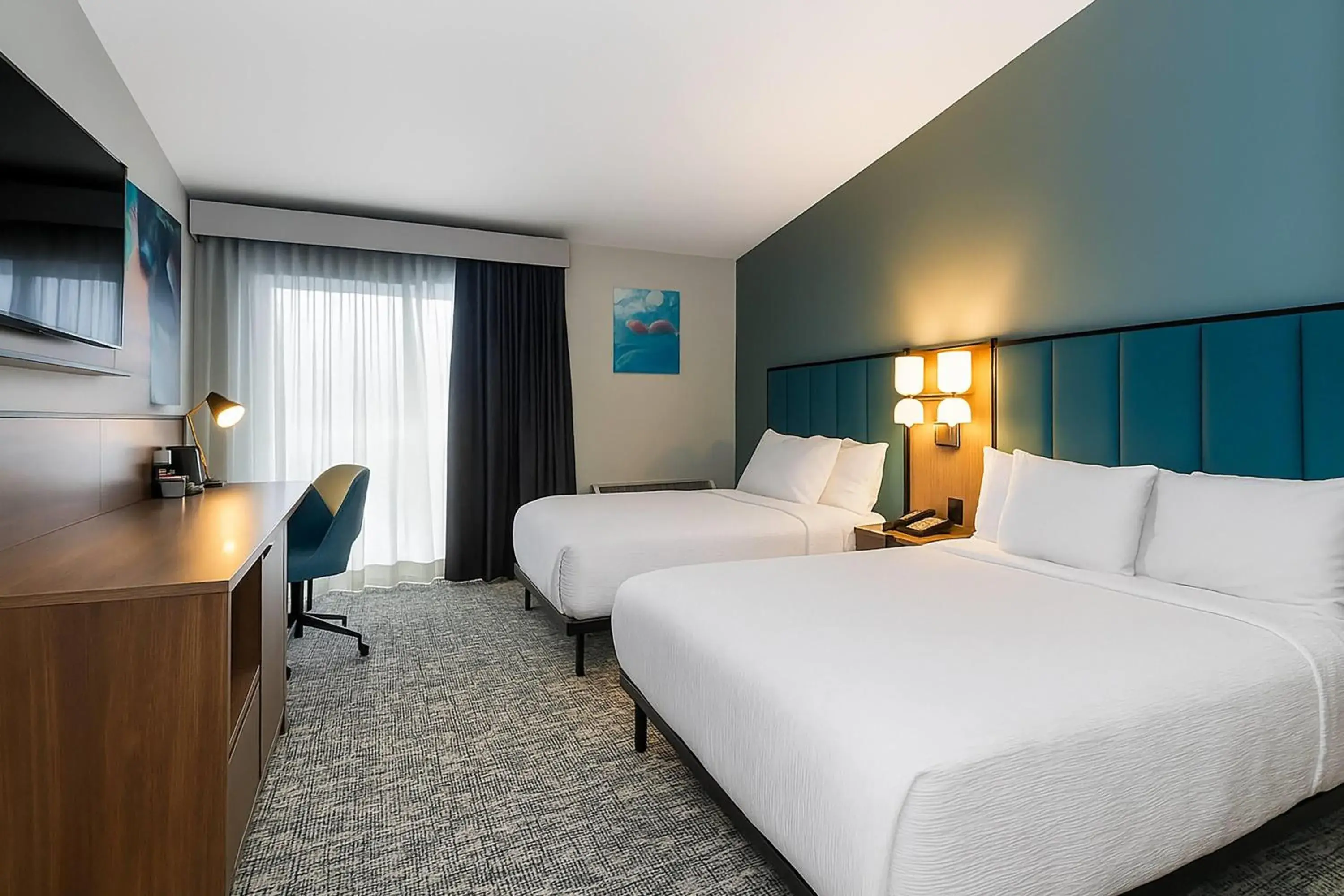 Double Room with Two Double Beds - Non-Smoking in Wingate by Wyndham Geneva at SPIRE Academy Double Room with Two Double Beds - Non-Smoking in Wingate by Wyndham Geneva at SPIRE Academy