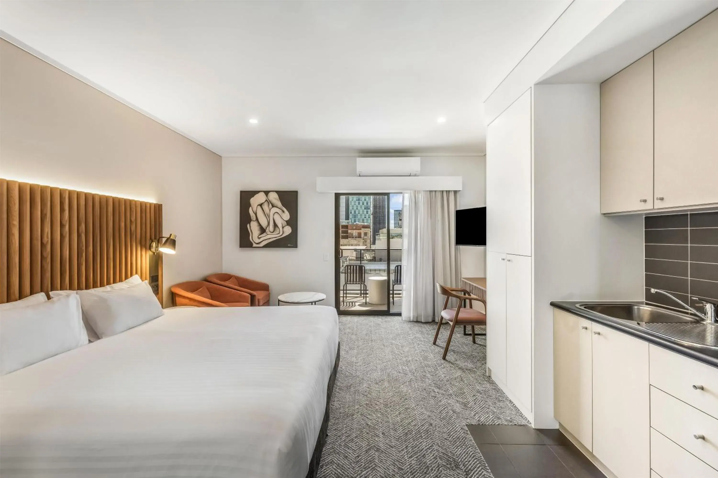 Bedroom, Bed in Adina Apartment Hotel Perth Barrack Plaza Bedroom, Bed in Adina Apartment Hotel Perth Barrack Plaza