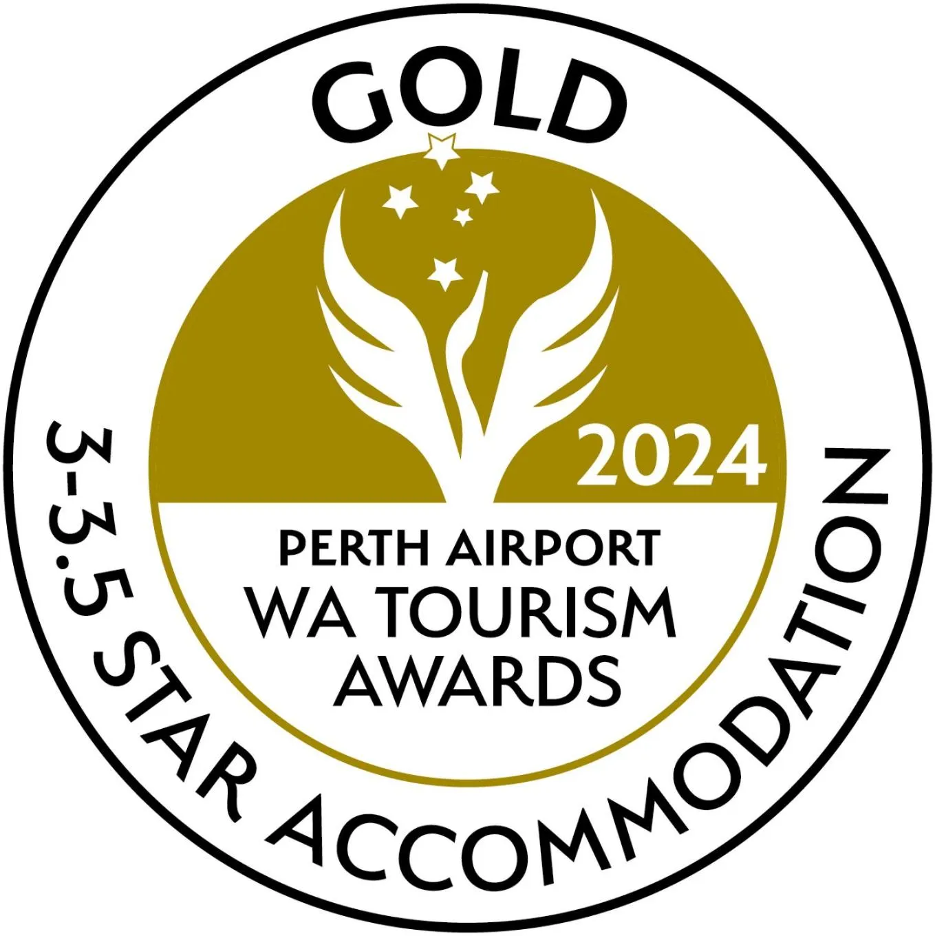 Certificate/Award in Broadwater Resort WA Tourism Awards 2025 Gold Winner