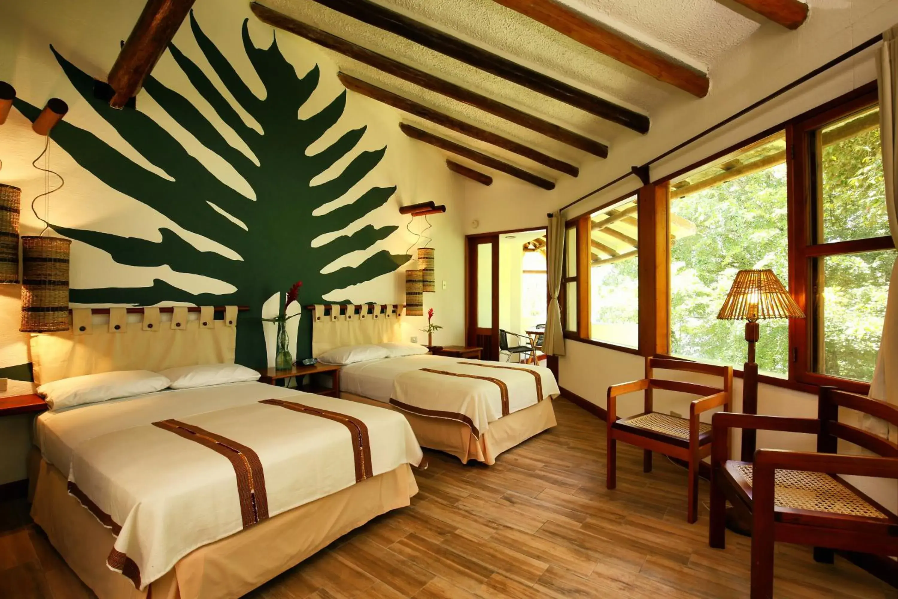 Decorative detail, Bed in Villa Maya Decorative detail, Bed in Villa Maya