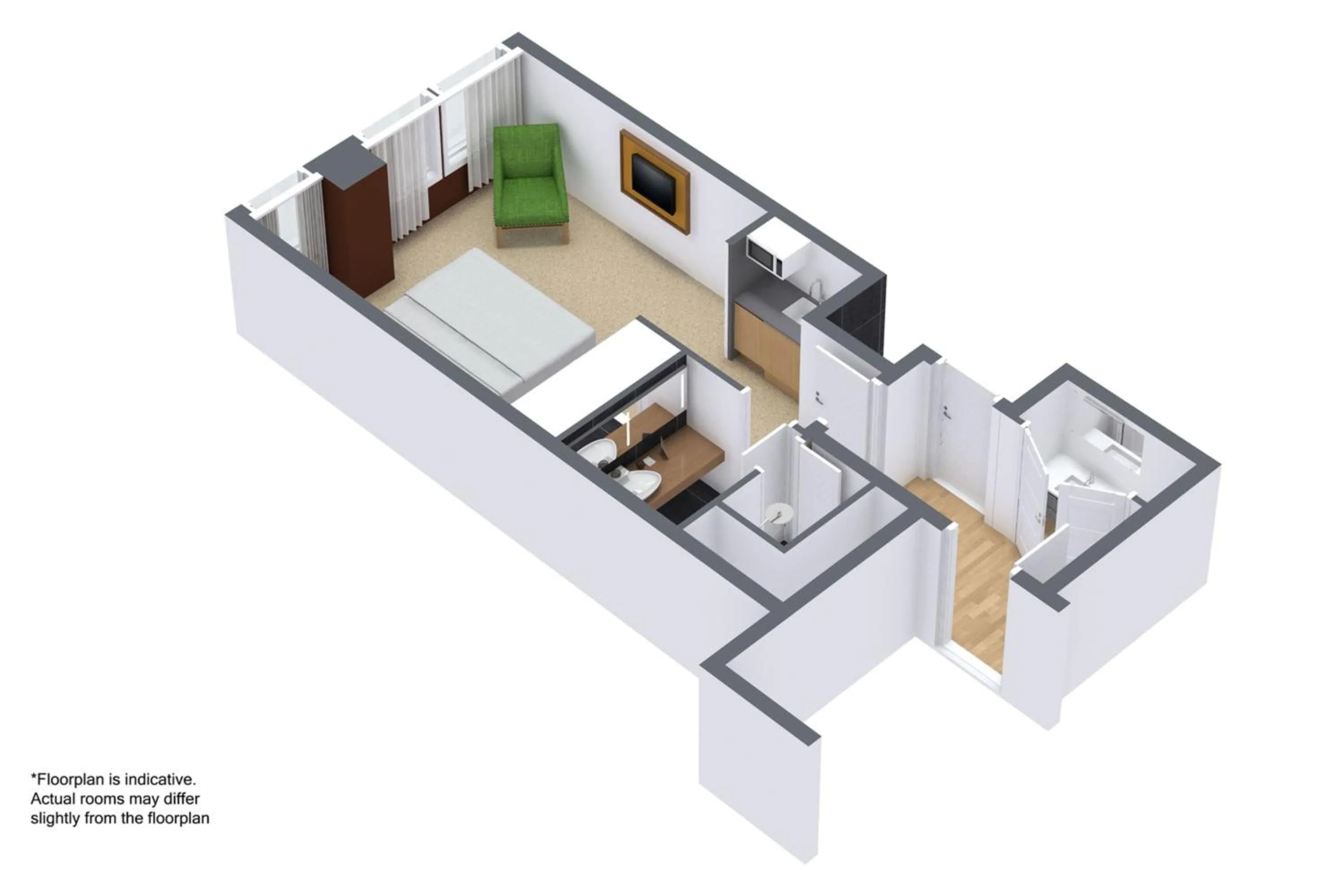 Floor plan in Adina Apartment Hotel Melbourne
