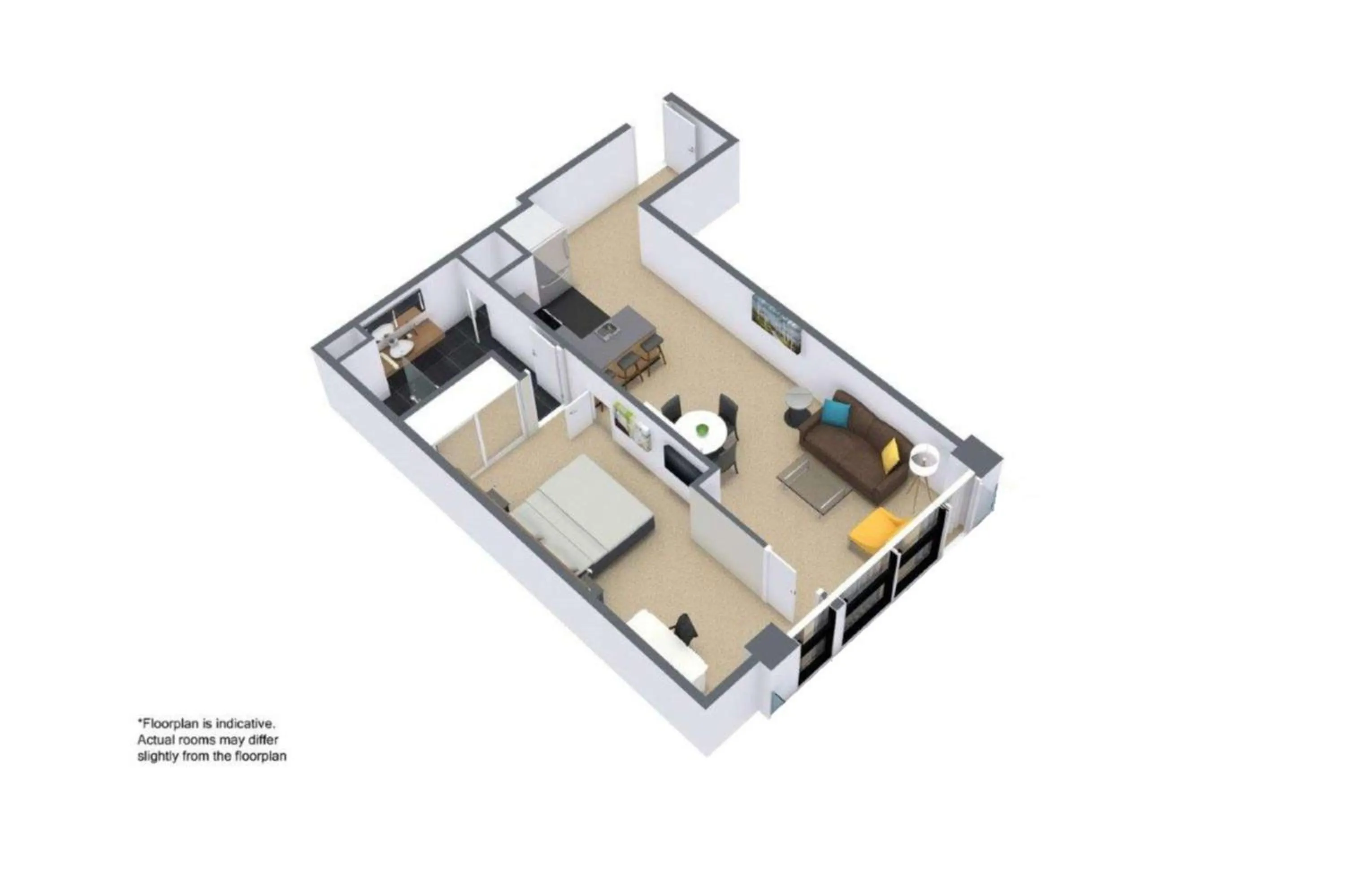 Floor plan in Adina Apartment Hotel Melbourne