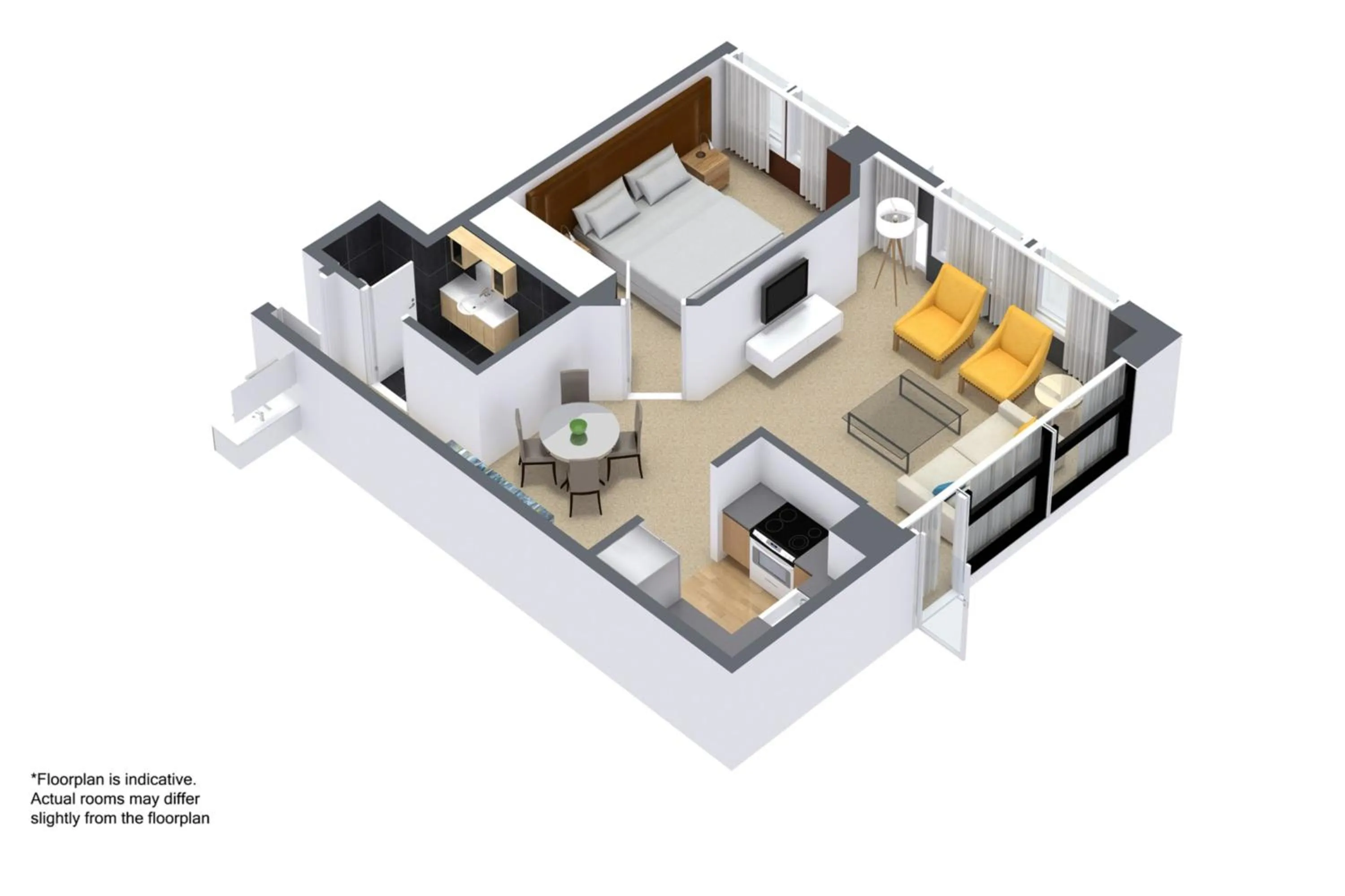 Floor plan in Adina Apartment Hotel Melbourne