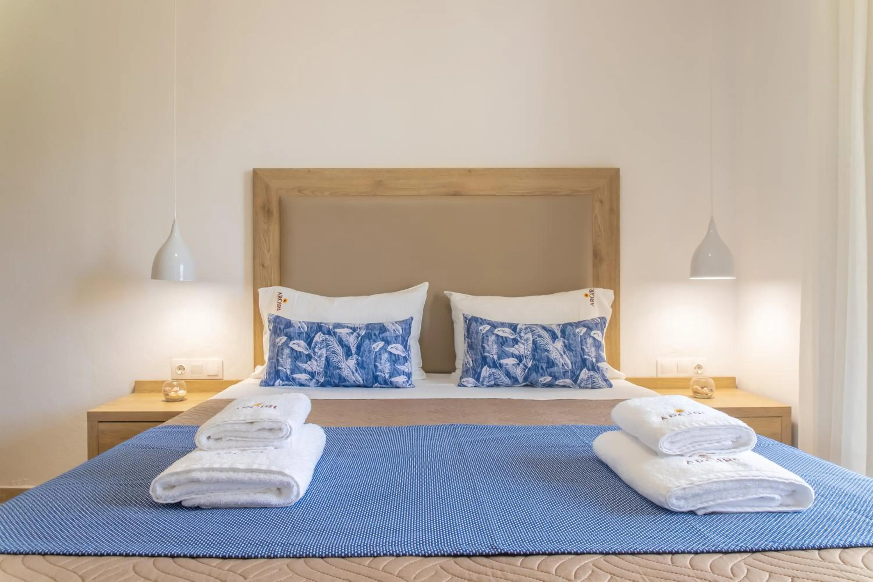 Bed in Argiri Apartments & Suites