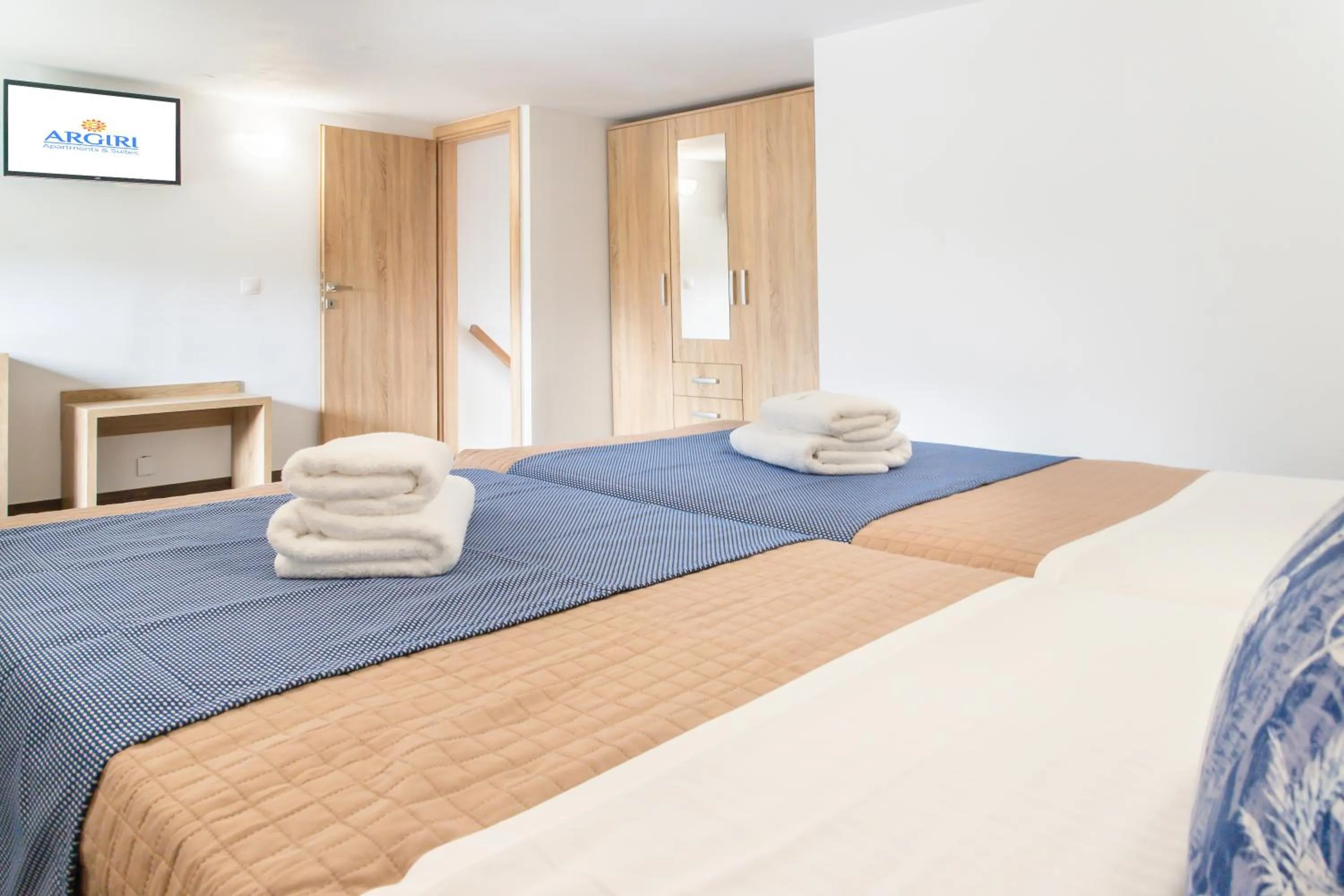 Bed in Argiri Apartments & Suites