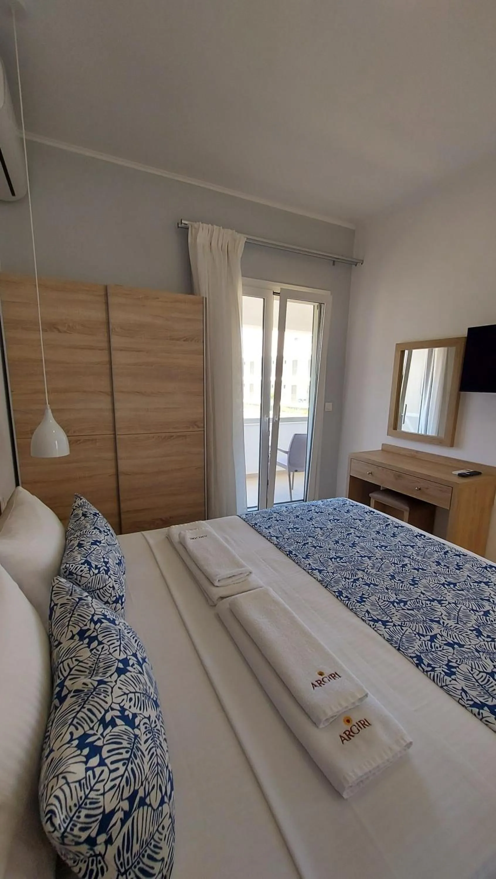 Bed in Argiri Apartments & Suites