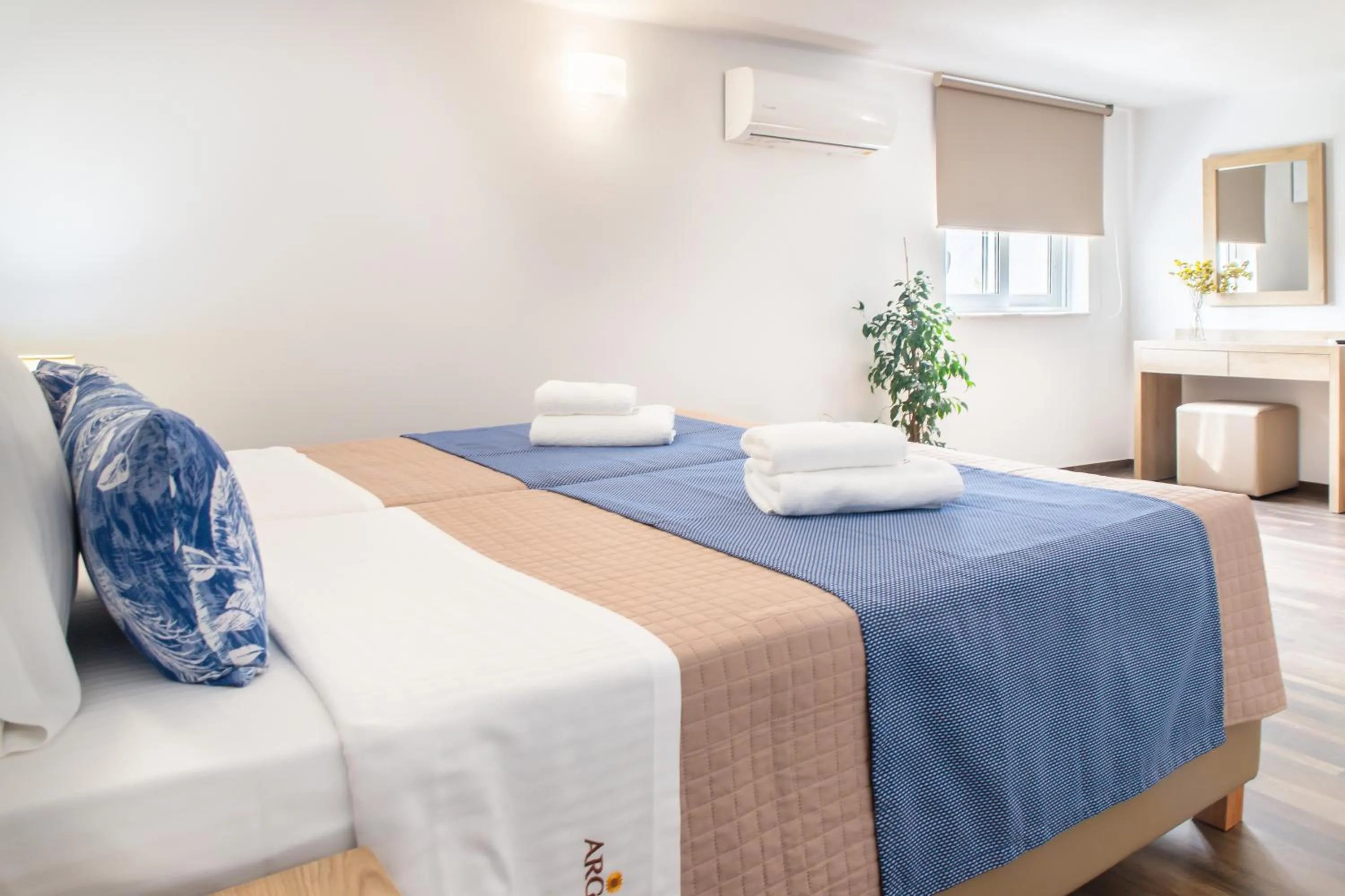 Bed in Argiri Apartments & Suites