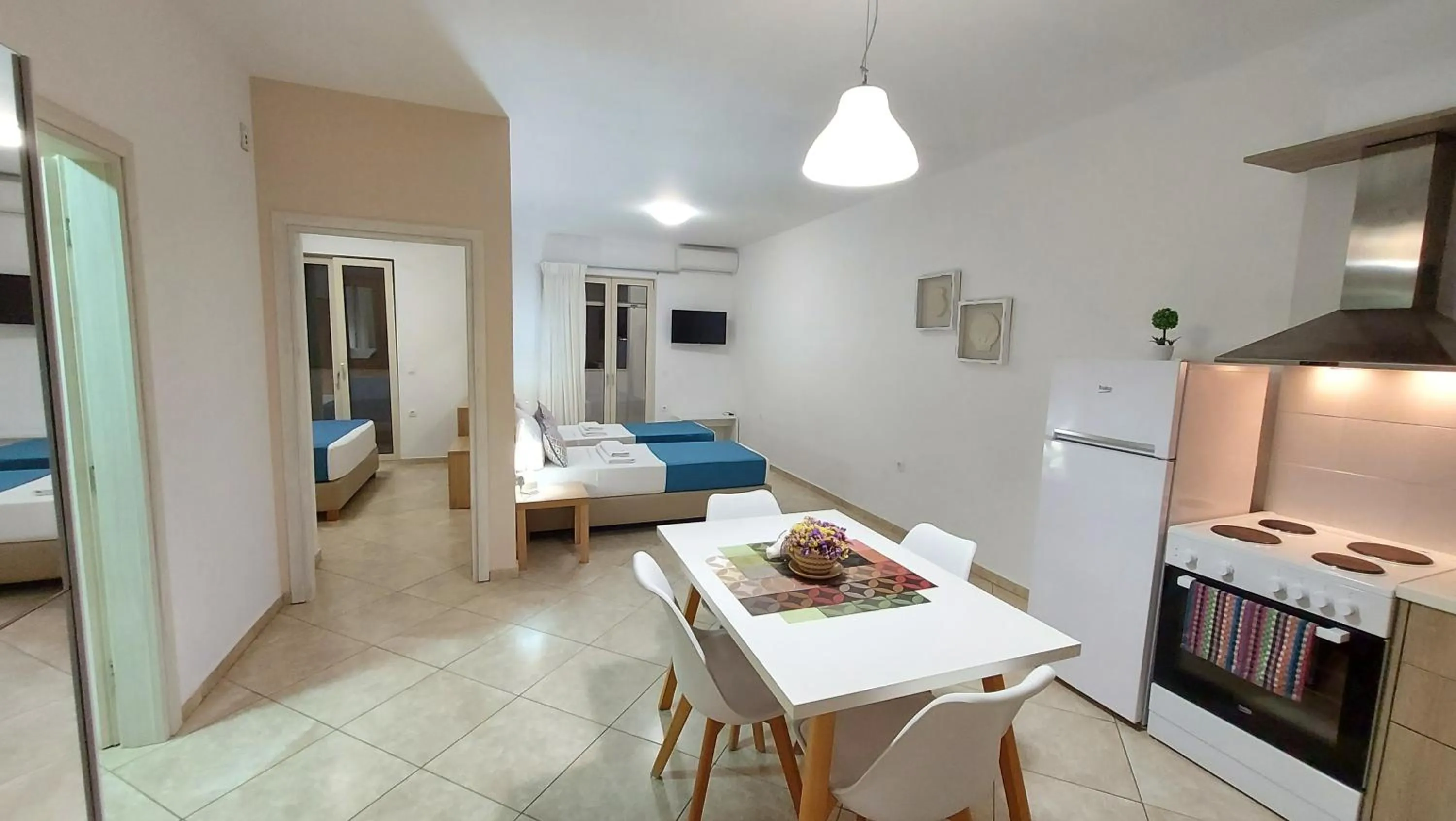 Bed in Argiri Apartments & Suites