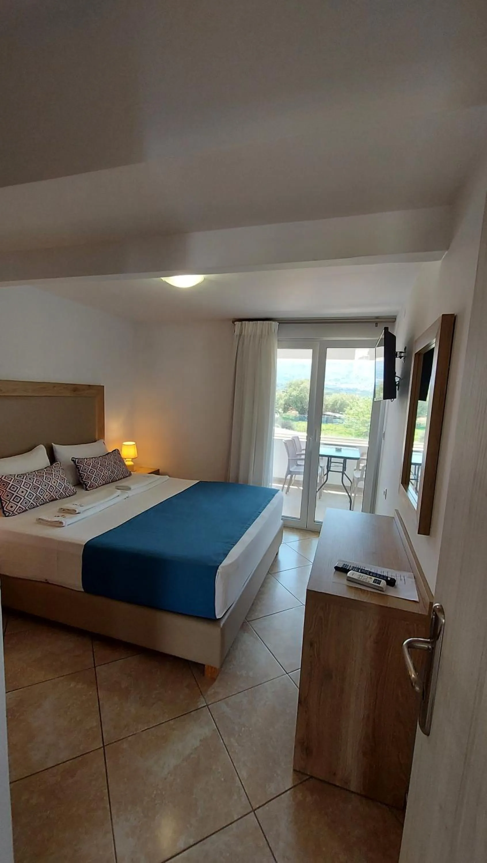 Bed in Argiri Apartments & Suites