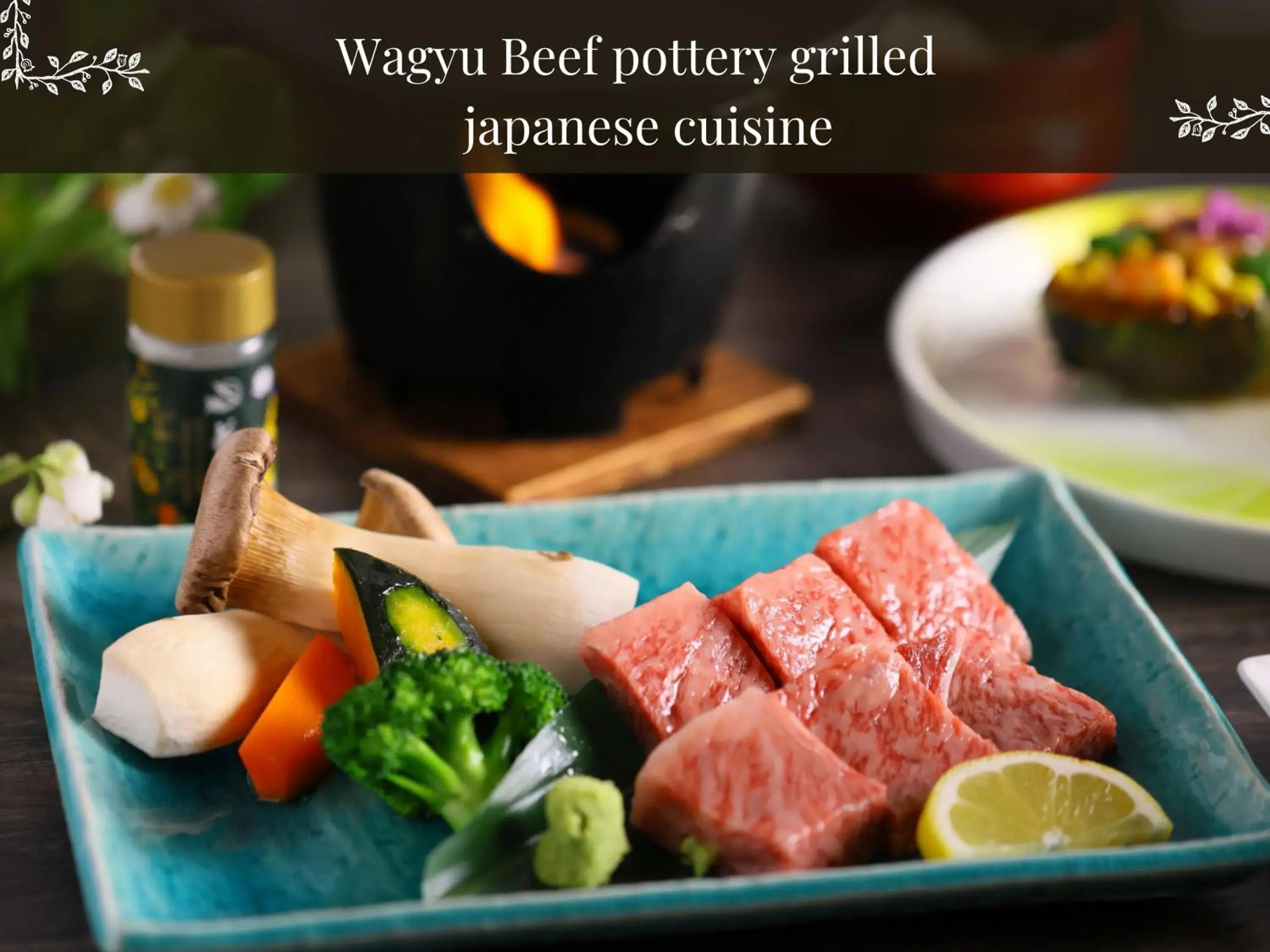 Food close-up in Ogiwarakan Food close-up in Ogiwarakan