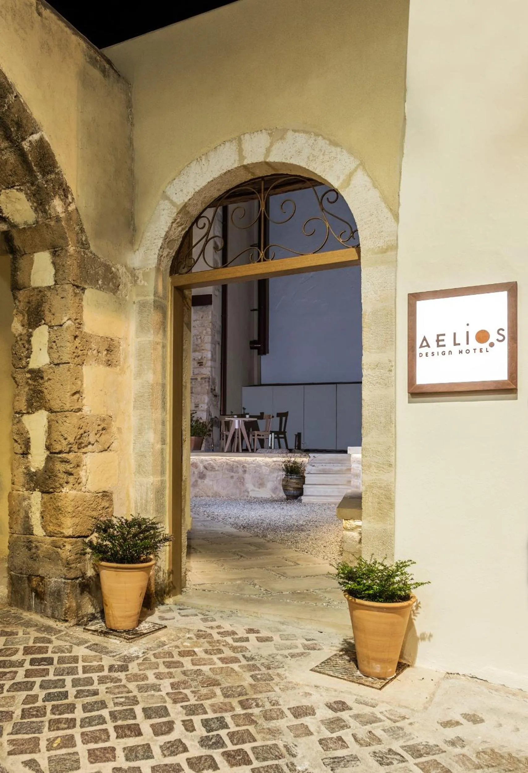 Facade/entrance in Aelios Design Hotel
