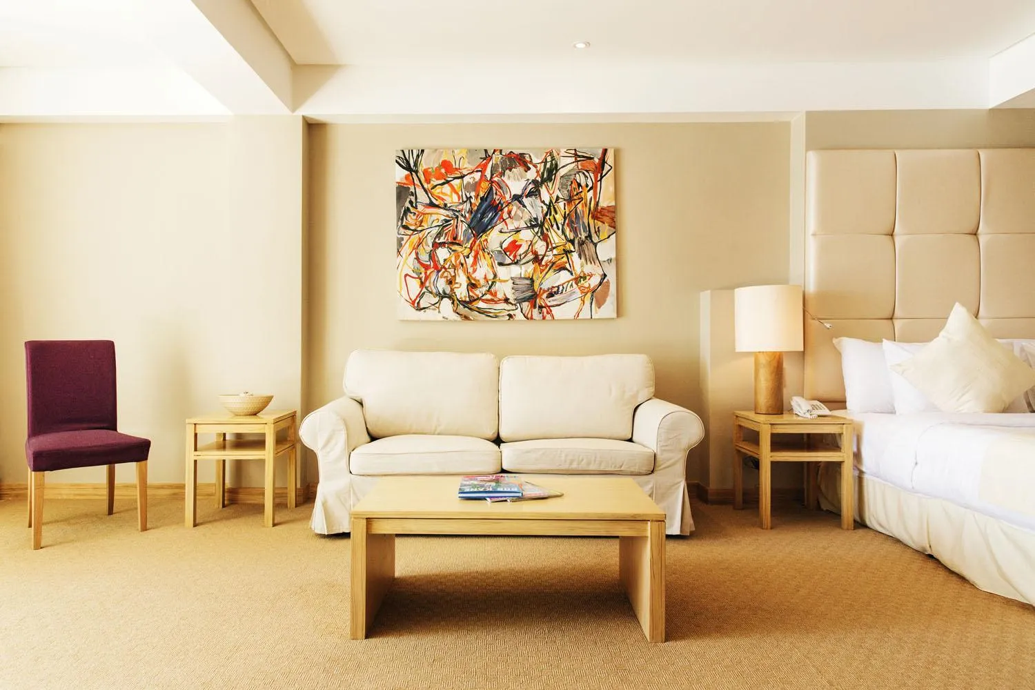 Seating area, Bed in Villa Caemilla Beach Boutique Hotel