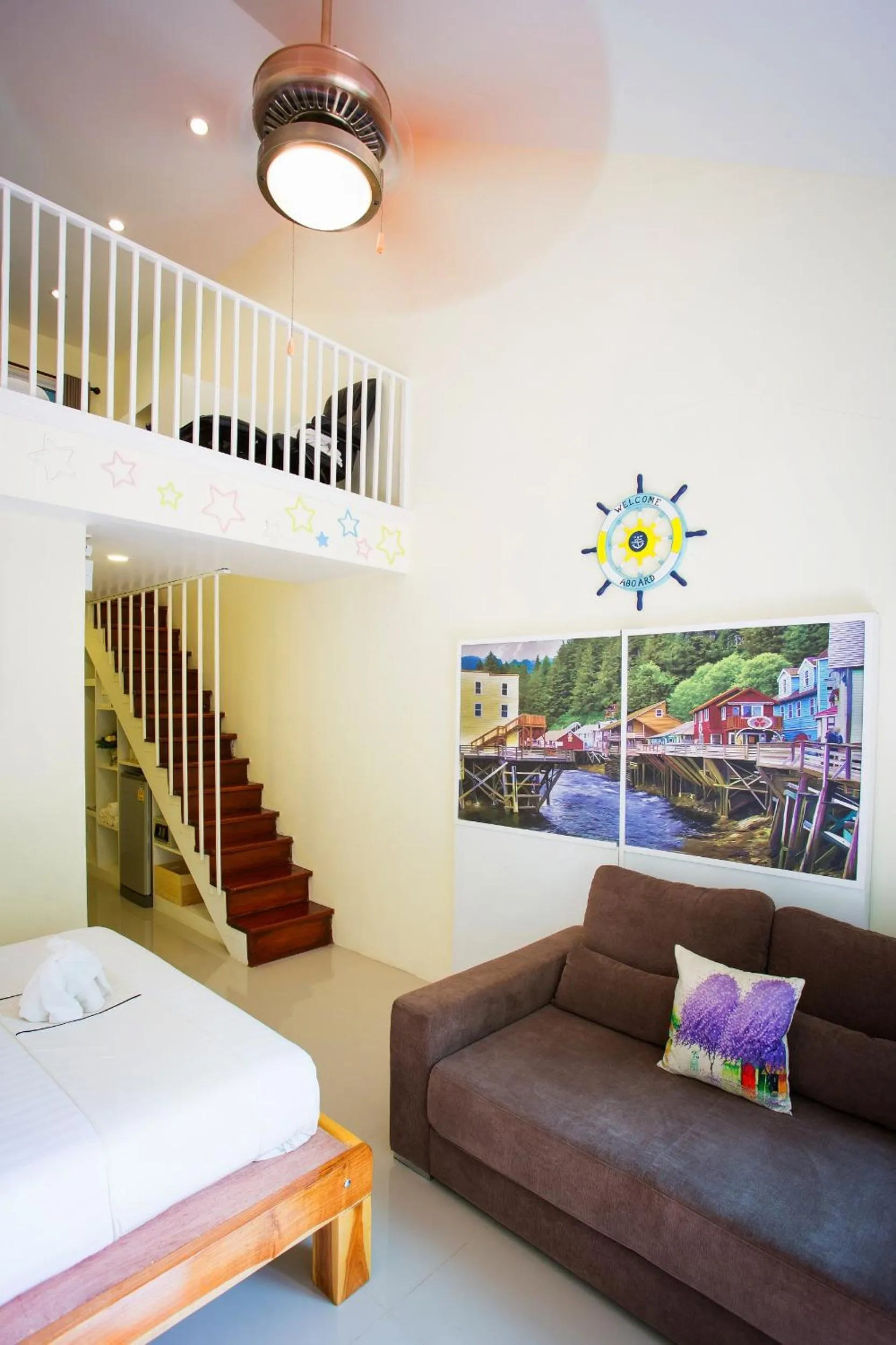 Living room, Bed in Watermill Resort