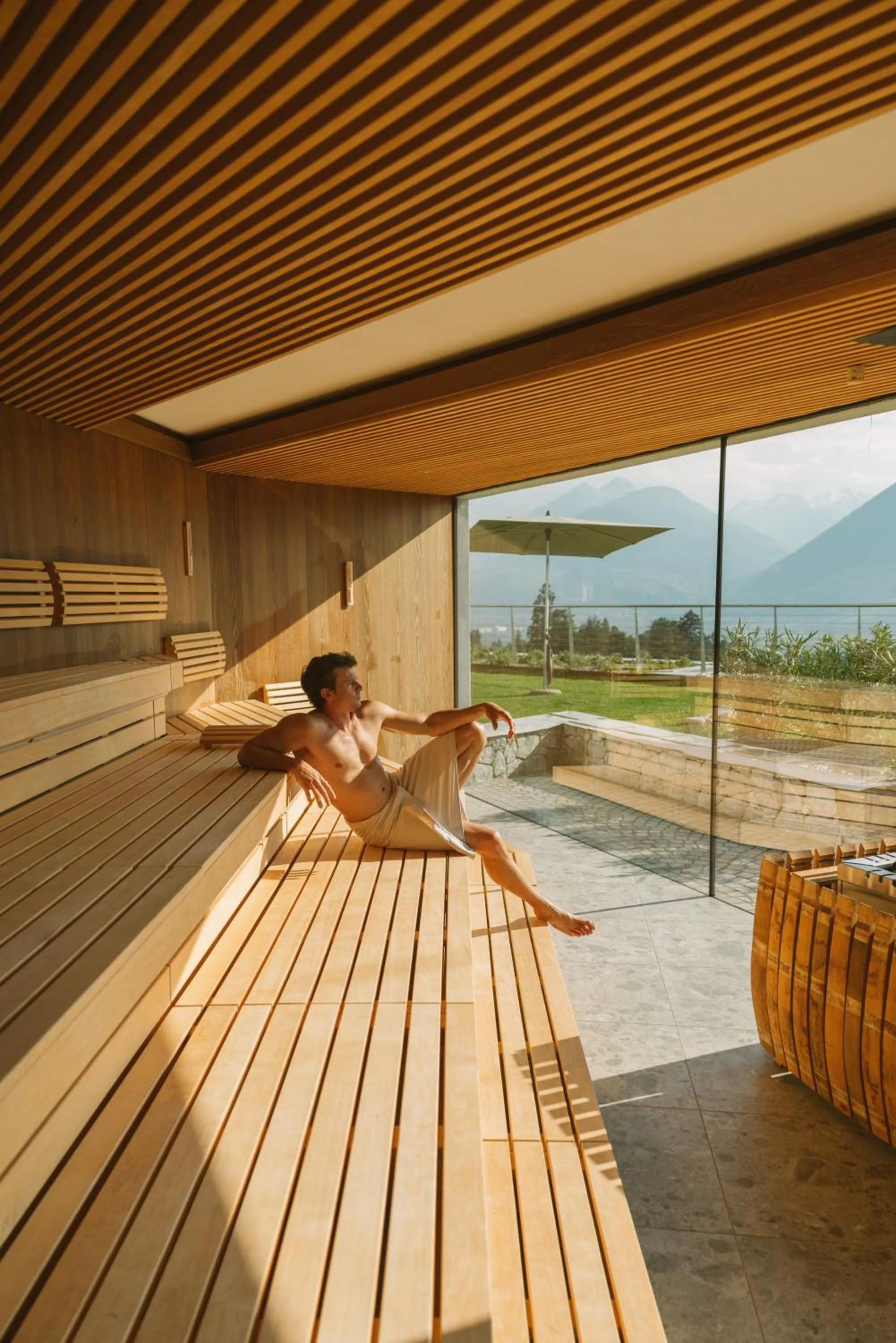 Sauna in Hotel Mitterplatt (Schenna Resort)