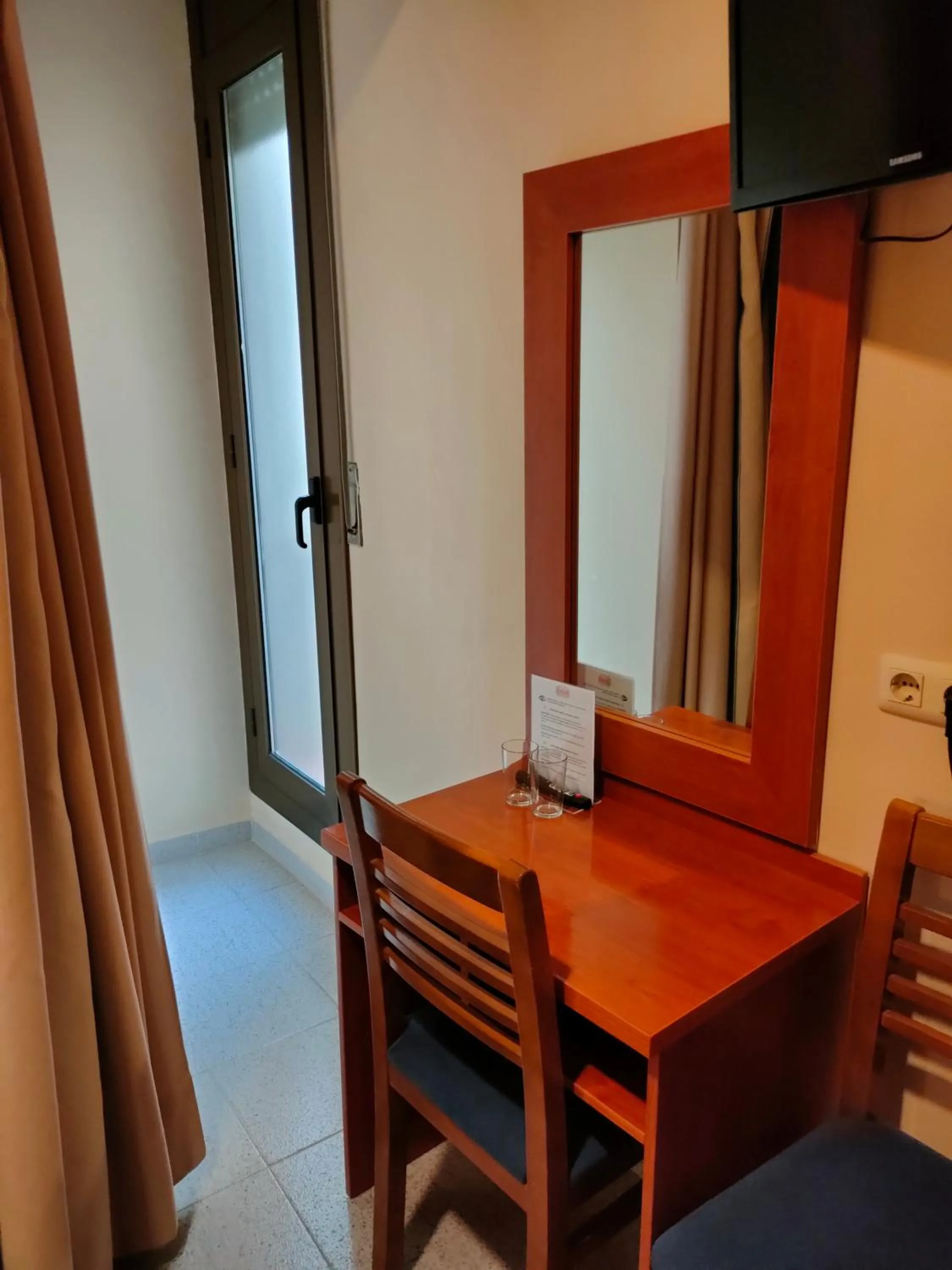 Seating area in Pensión Coral