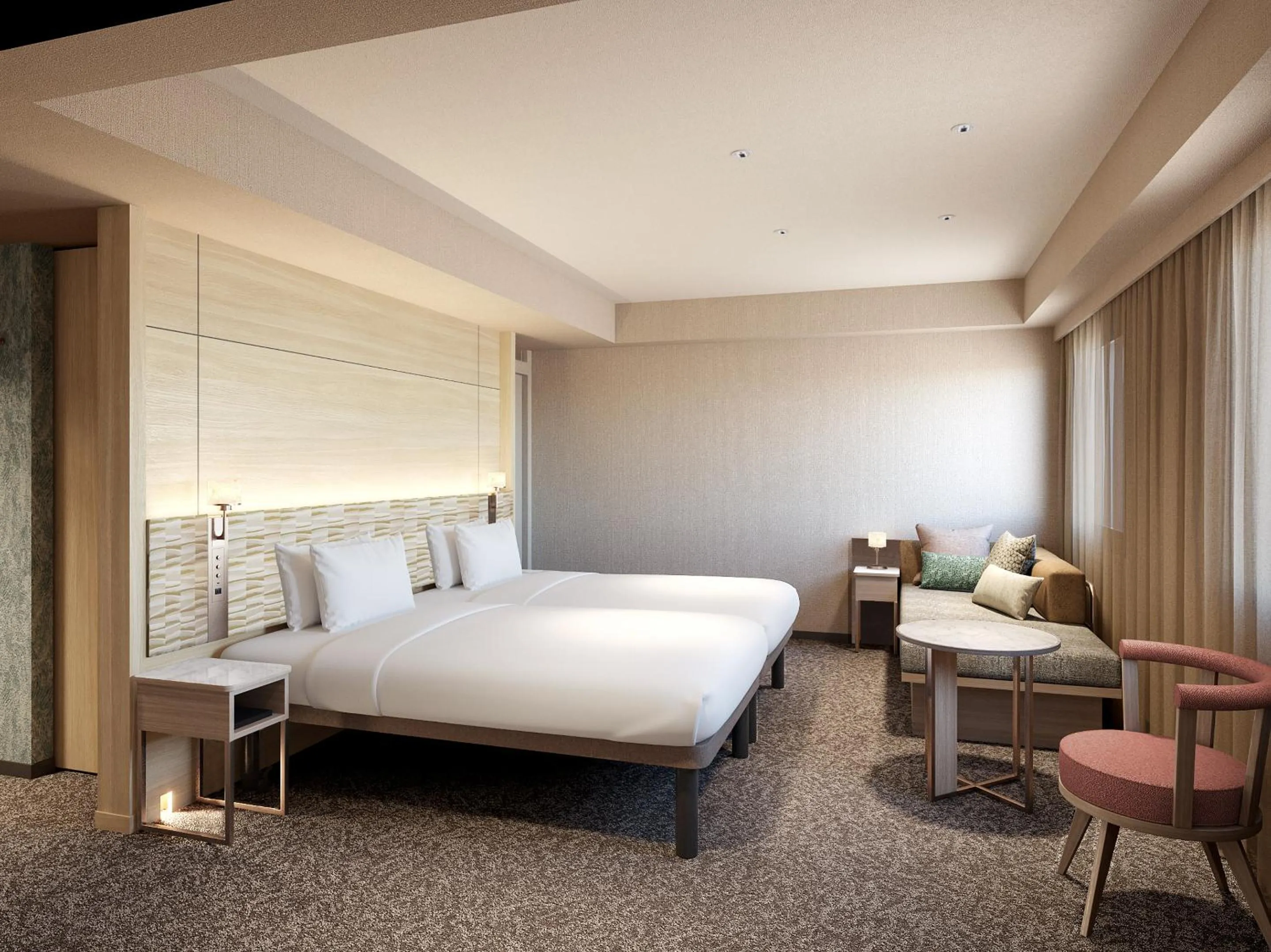 Bed in Mitsui Garden Hotel Okayama