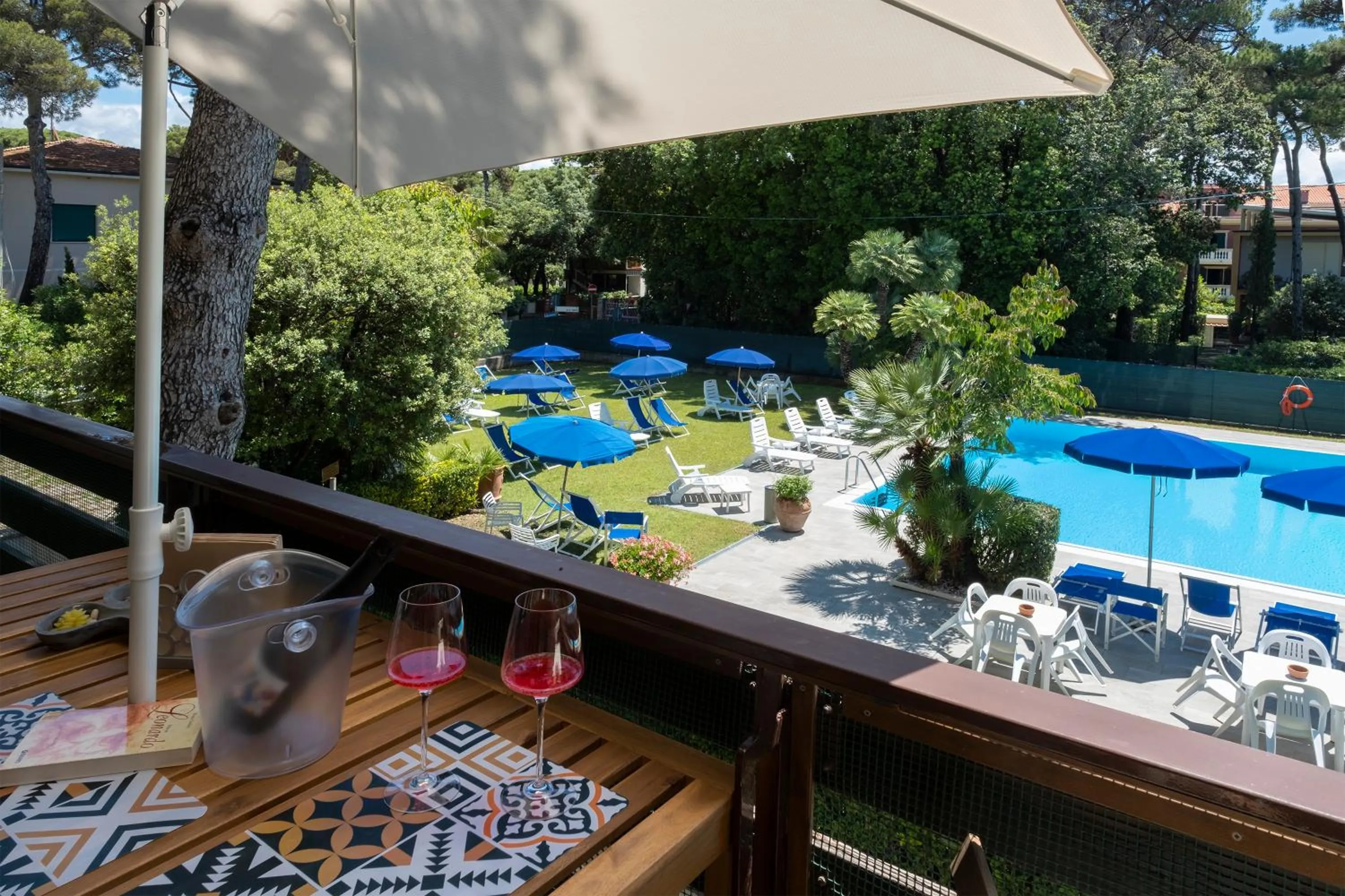 Pool view in Fattoria Nel Parco