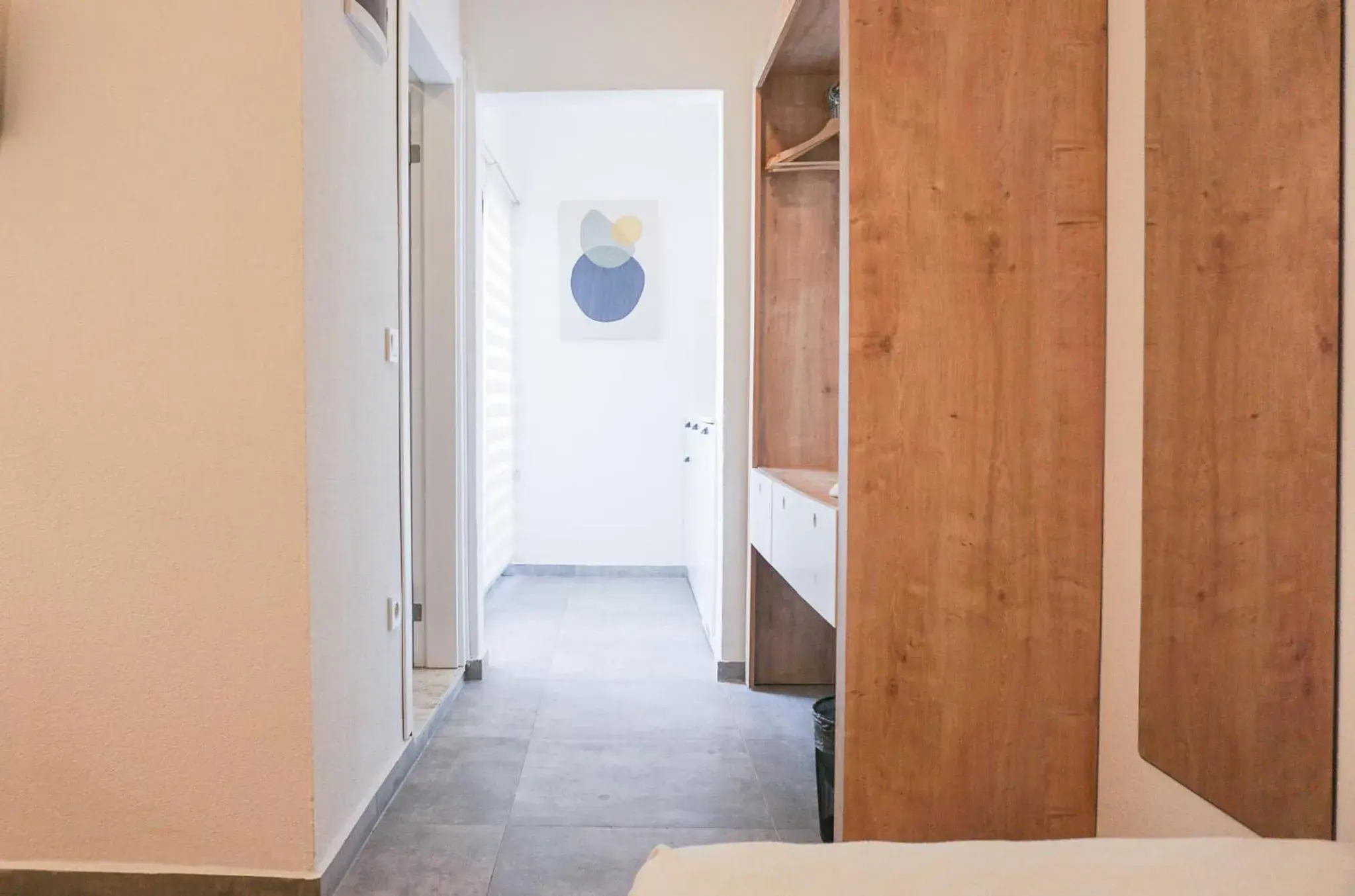 wardrobe, Bed in Daphnis Hotel wardrobe, Bed in Daphnis Hotel