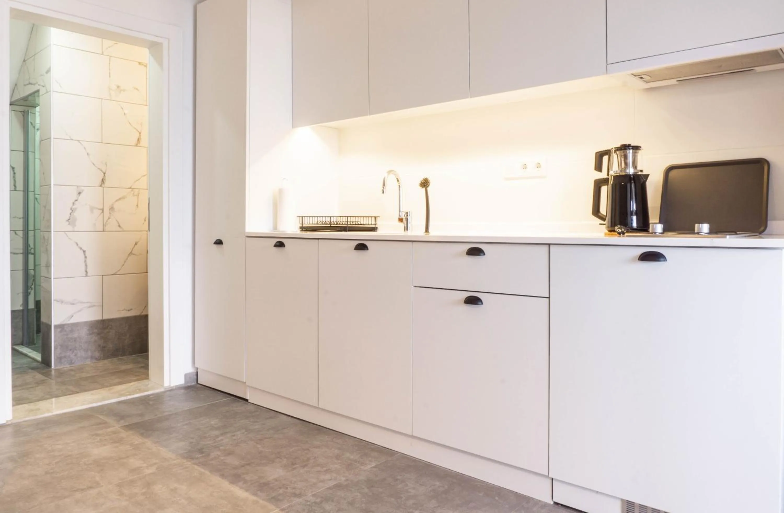 Kitchen or kitchenette in Daphnis Hotel