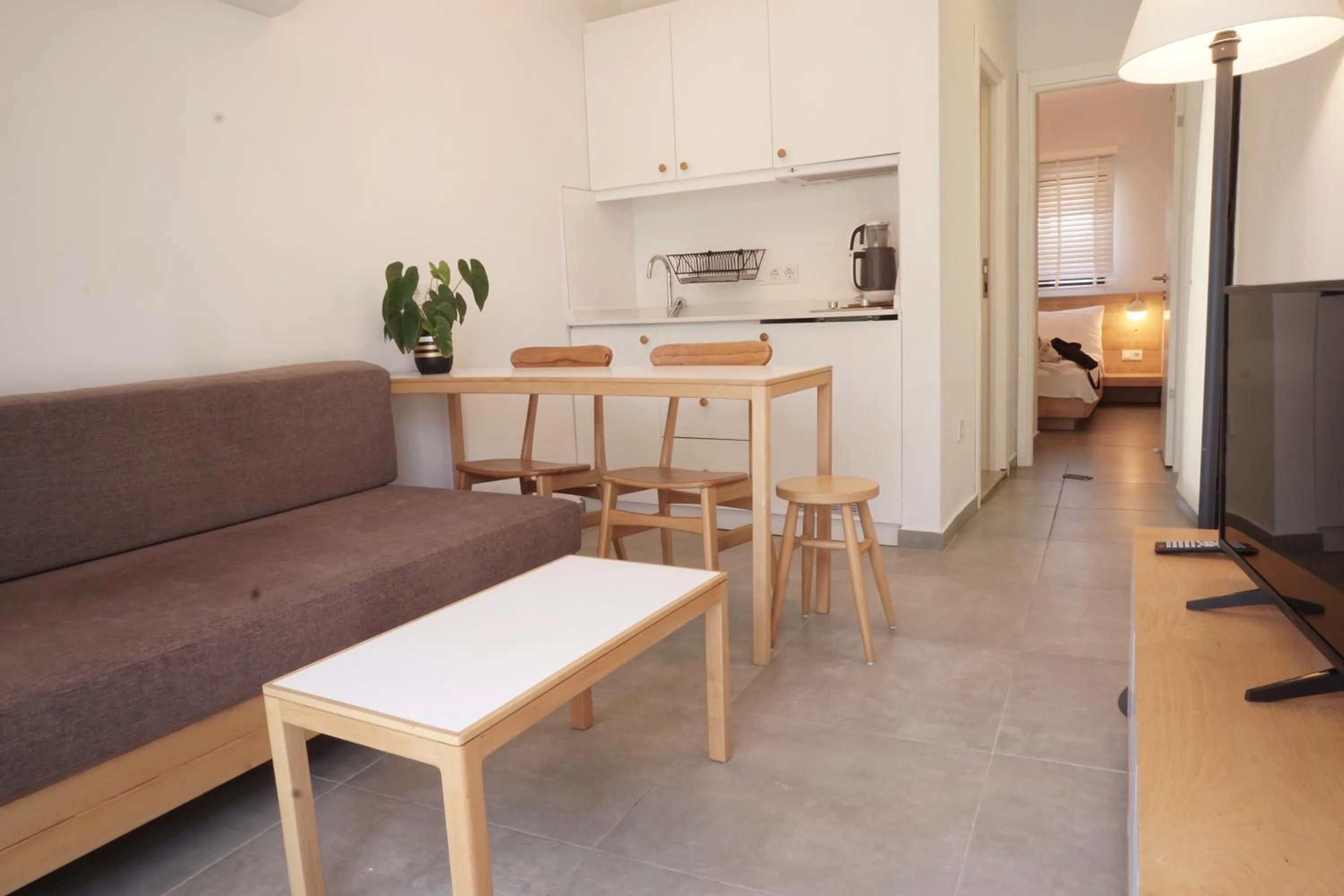 Kitchen or kitchenette in Daphnis Hotel