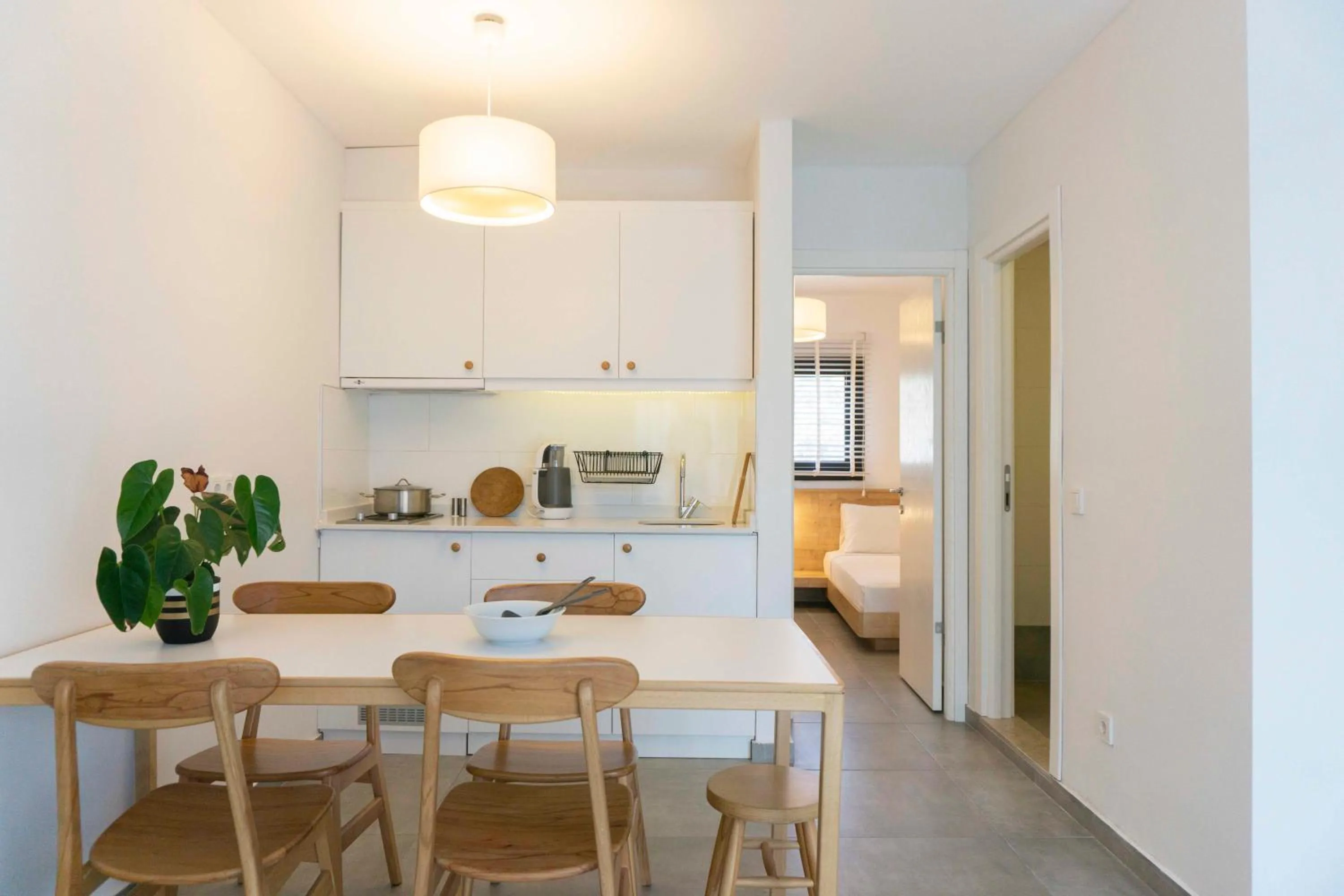 Kitchen or kitchenette in Daphnis Hotel