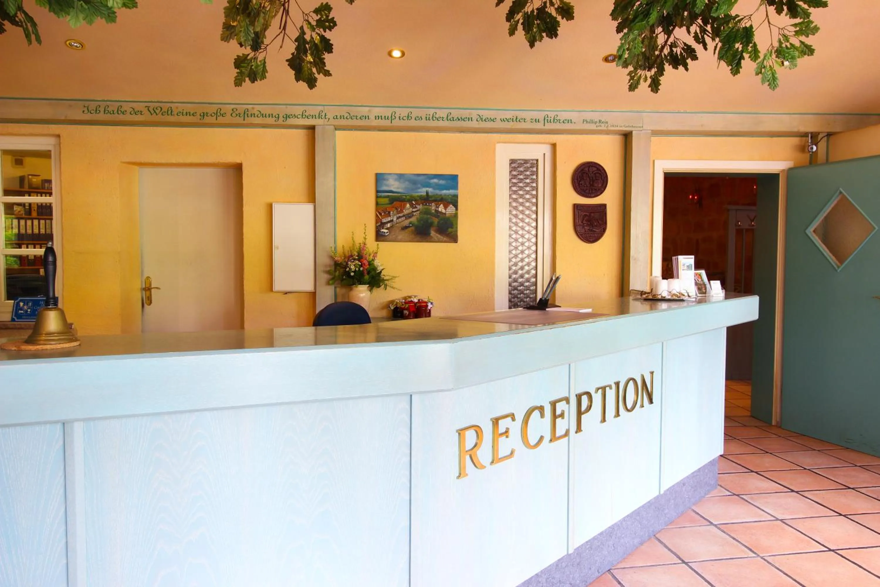 Lobby or reception in Hotel Burg-Mühle