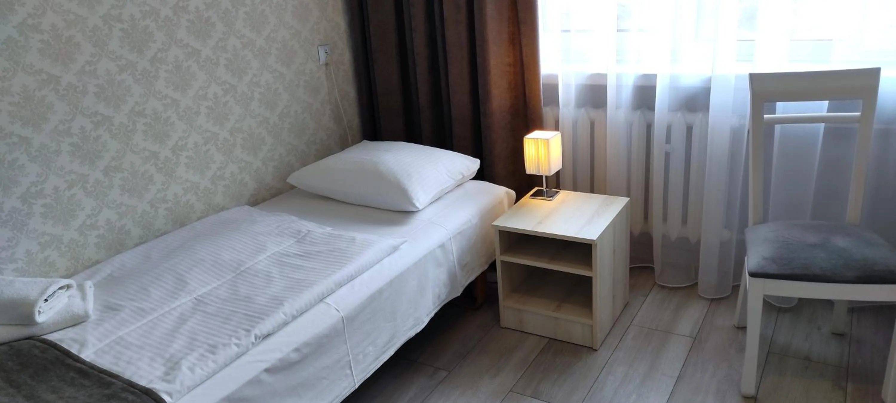 Bed in Hotel Polonia