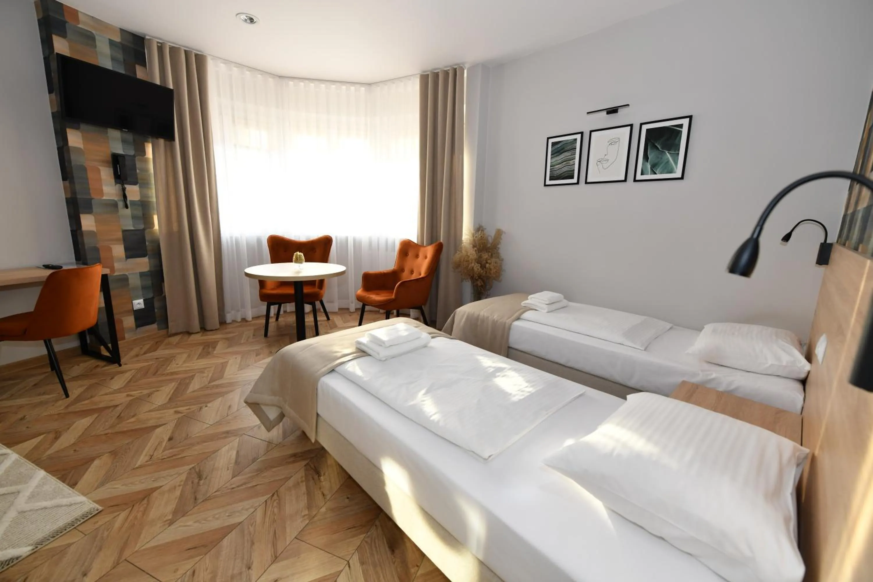 Bed in Hotel Polonia