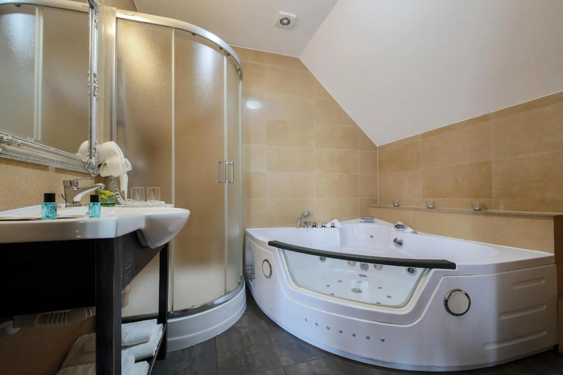 Shower in Hotel Kasztel