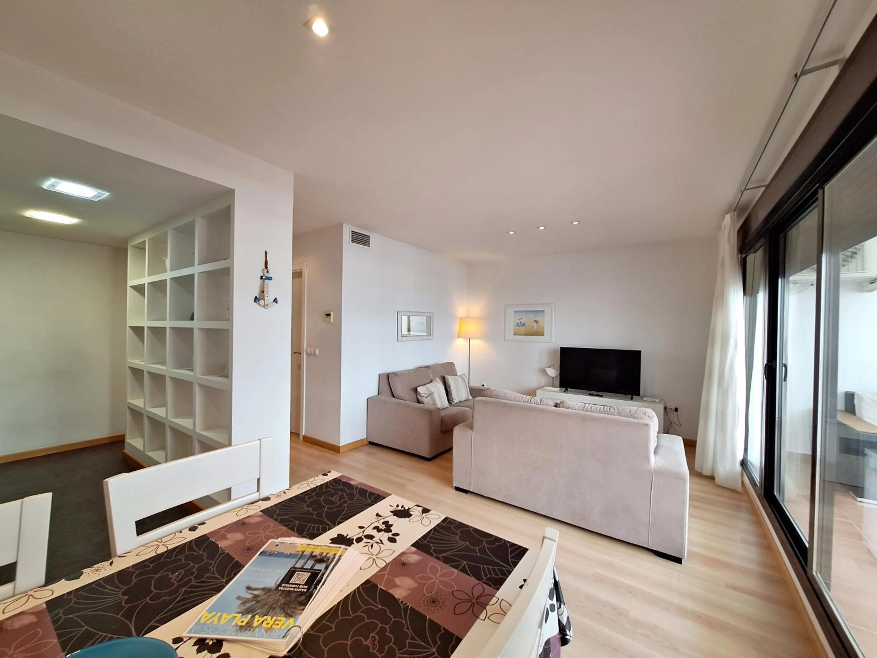 Living room, Bed in Apartamentos Alborada III