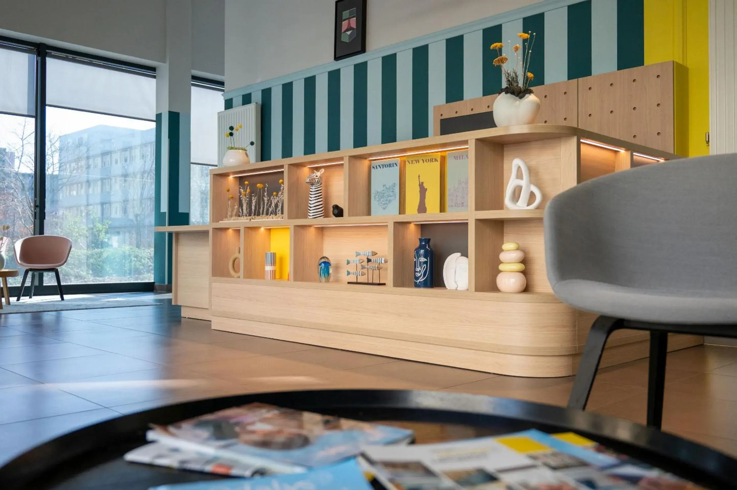 Lobby or reception in Appart'Hotel Odalys City - Nantes Cité des congrès Lobby or reception in Appart'Hotel Odalys City - Nantes Cité des congrès