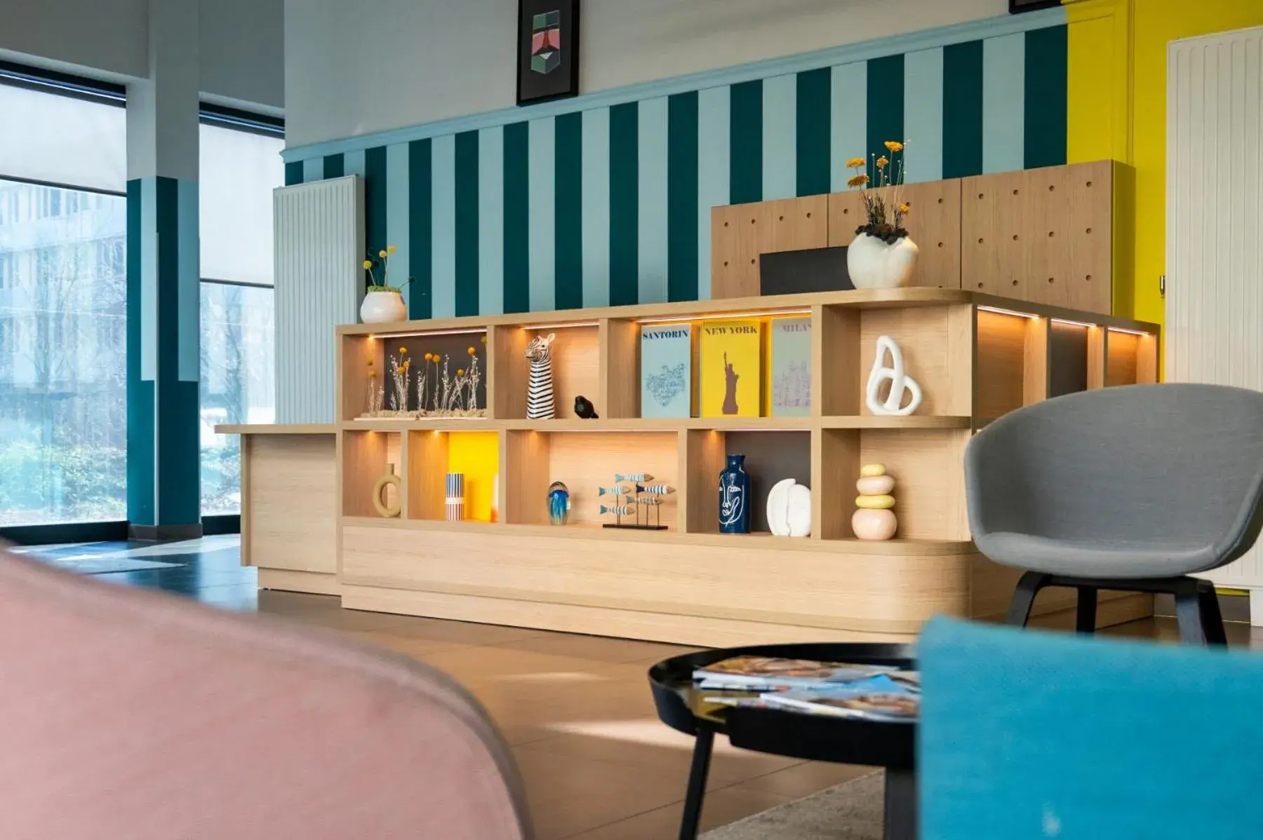 Lobby or reception in Appart'Hotel Odalys City - Nantes Cité des congrès Lobby or reception in Appart'Hotel Odalys City - Nantes Cité des congrès