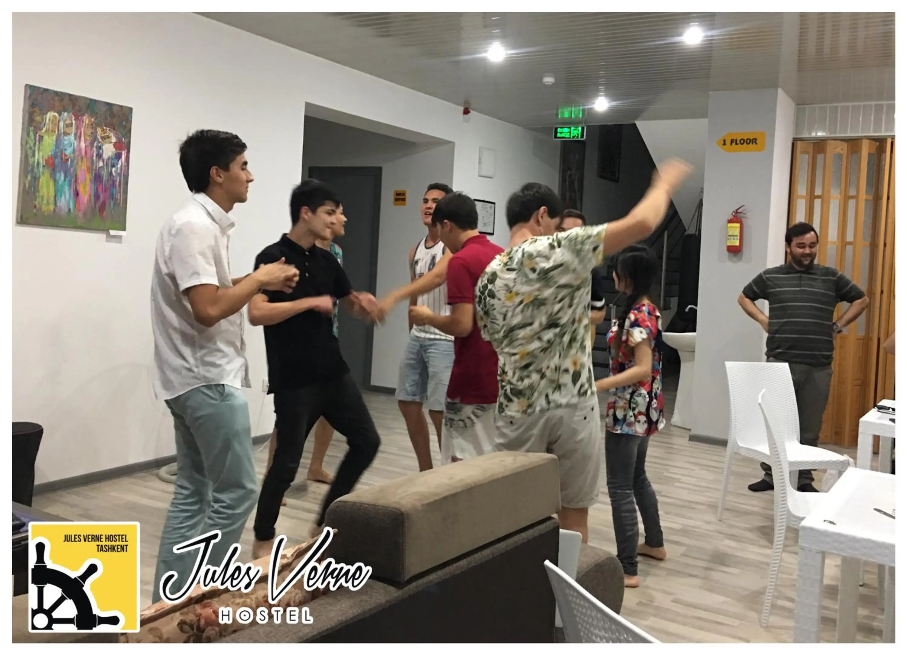 People in Jules Verne Hostel