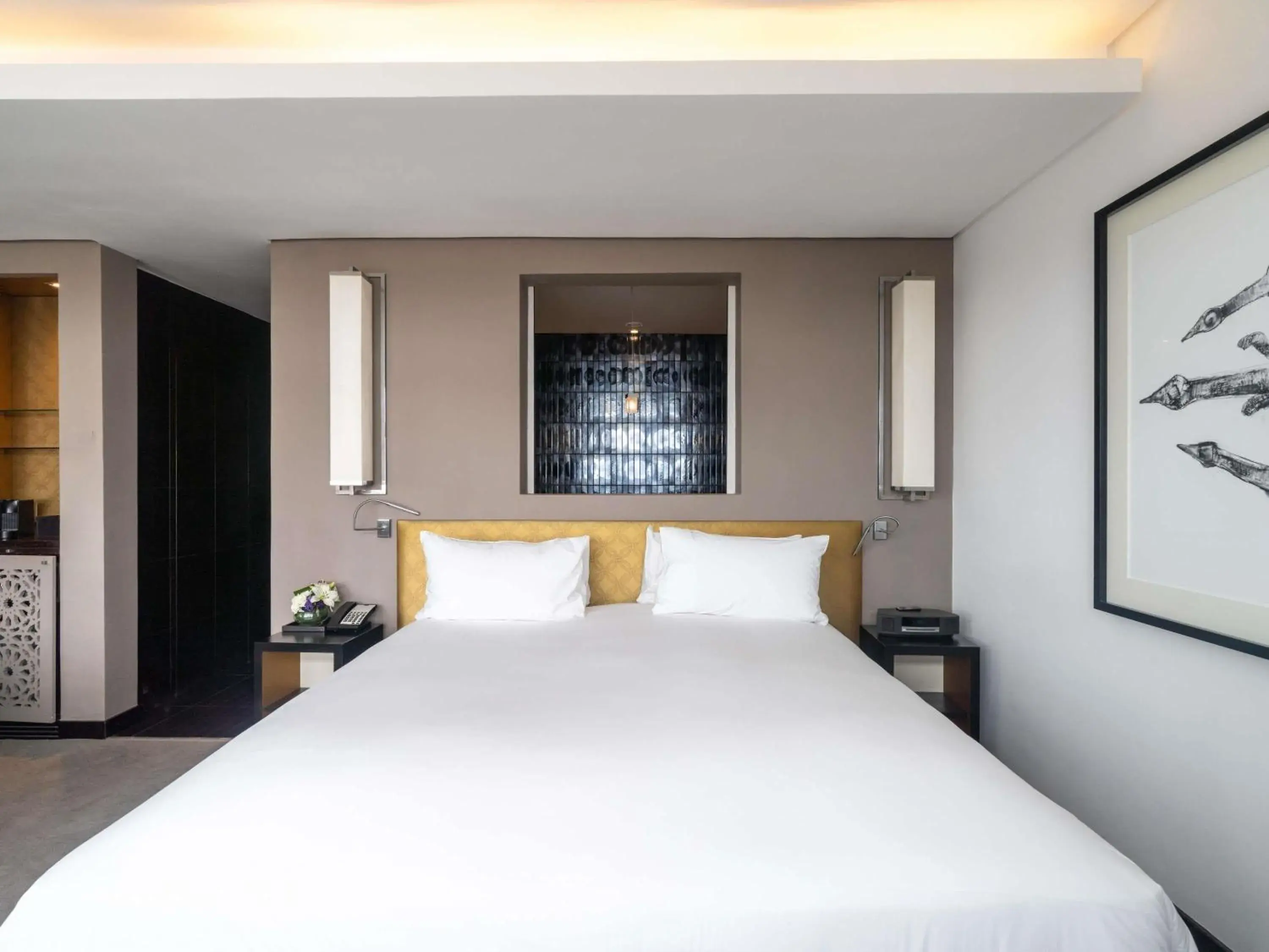 Bedroom, Bed in Sofitel Casablanca Tour Blanche Bedroom, Bed in Sofitel Casablanca Tour Blanche