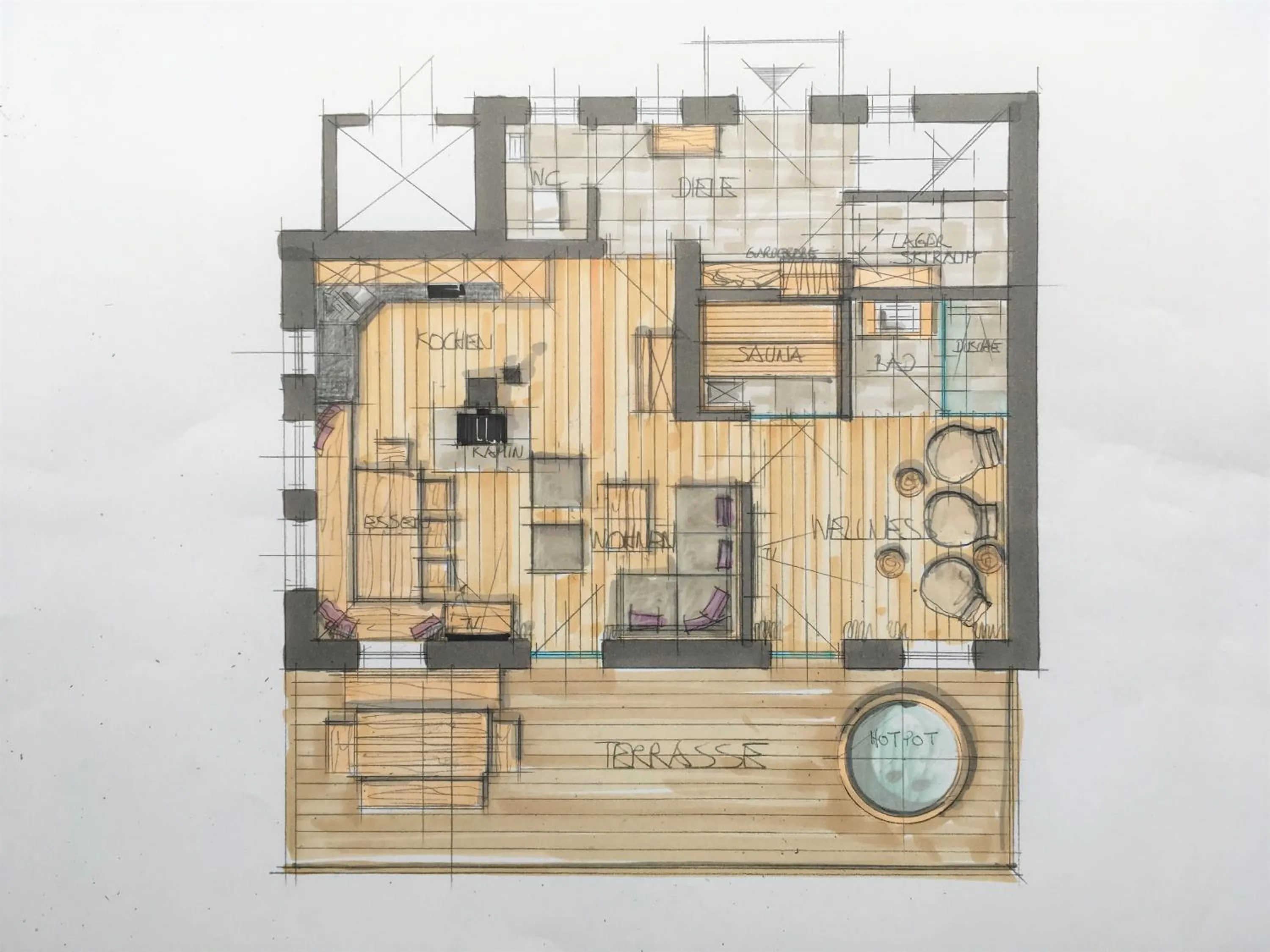 Floor plan in almlust - hotel, apartments, chalets