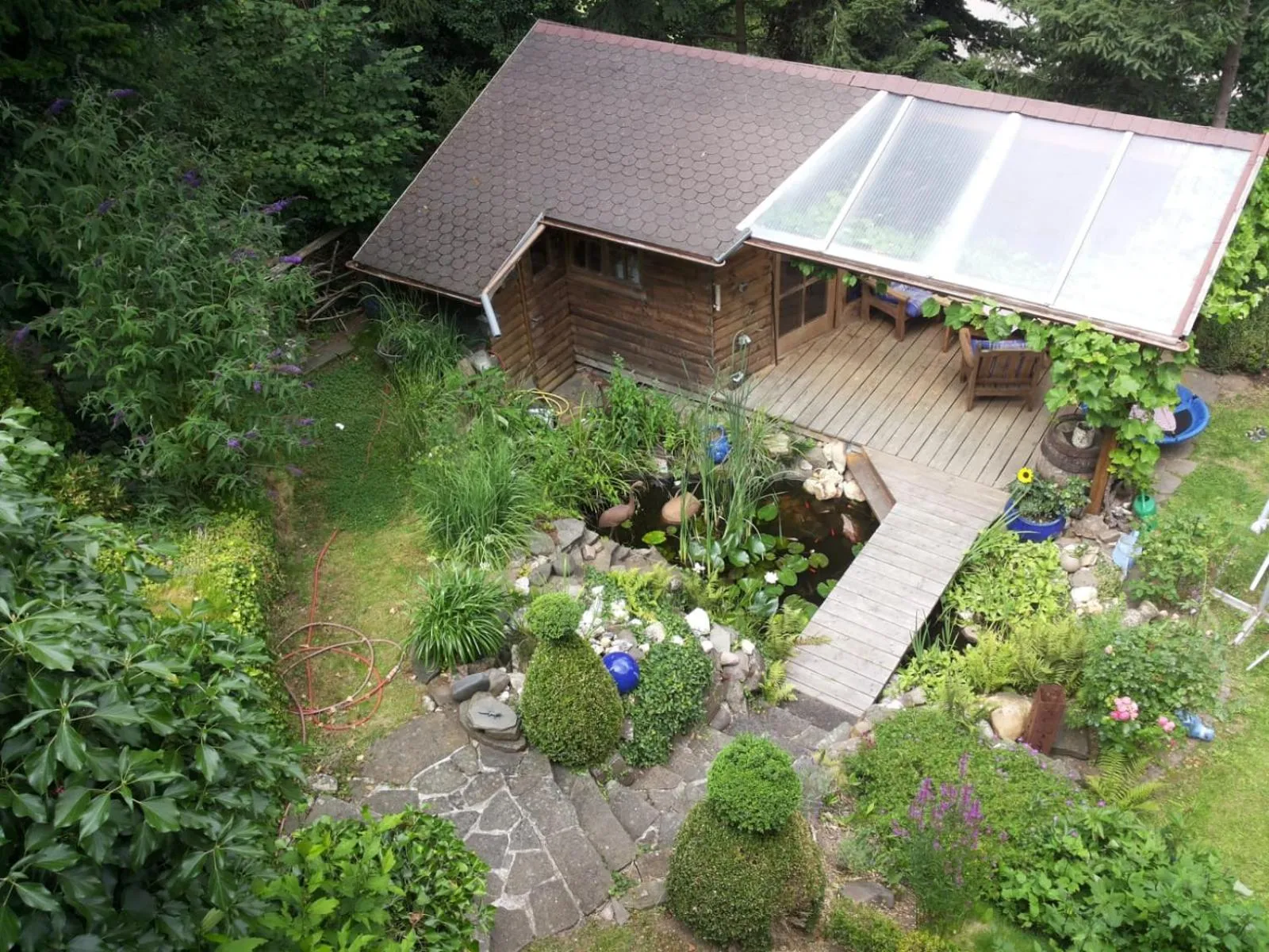 Garden in Gästezimmer Am Hüstert