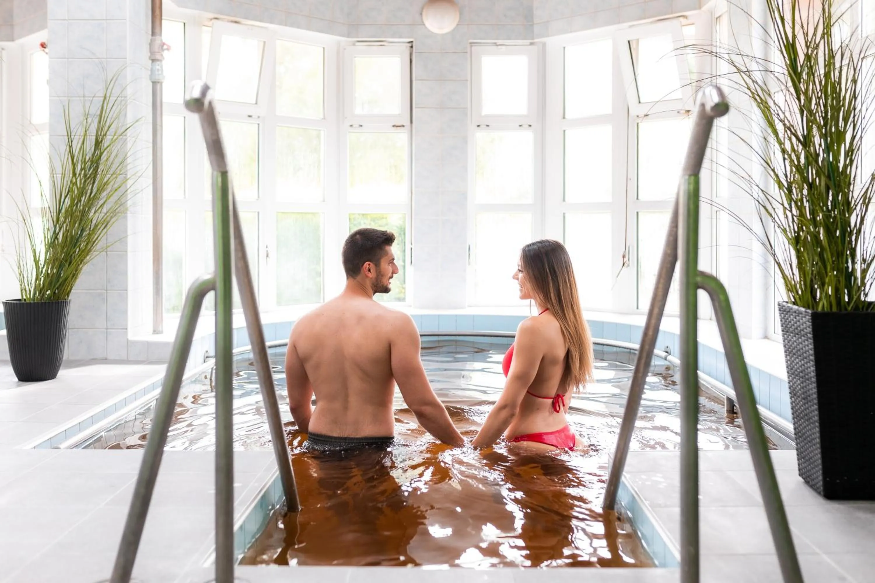 Hot Spring Bath in Thermal Hotel Garden