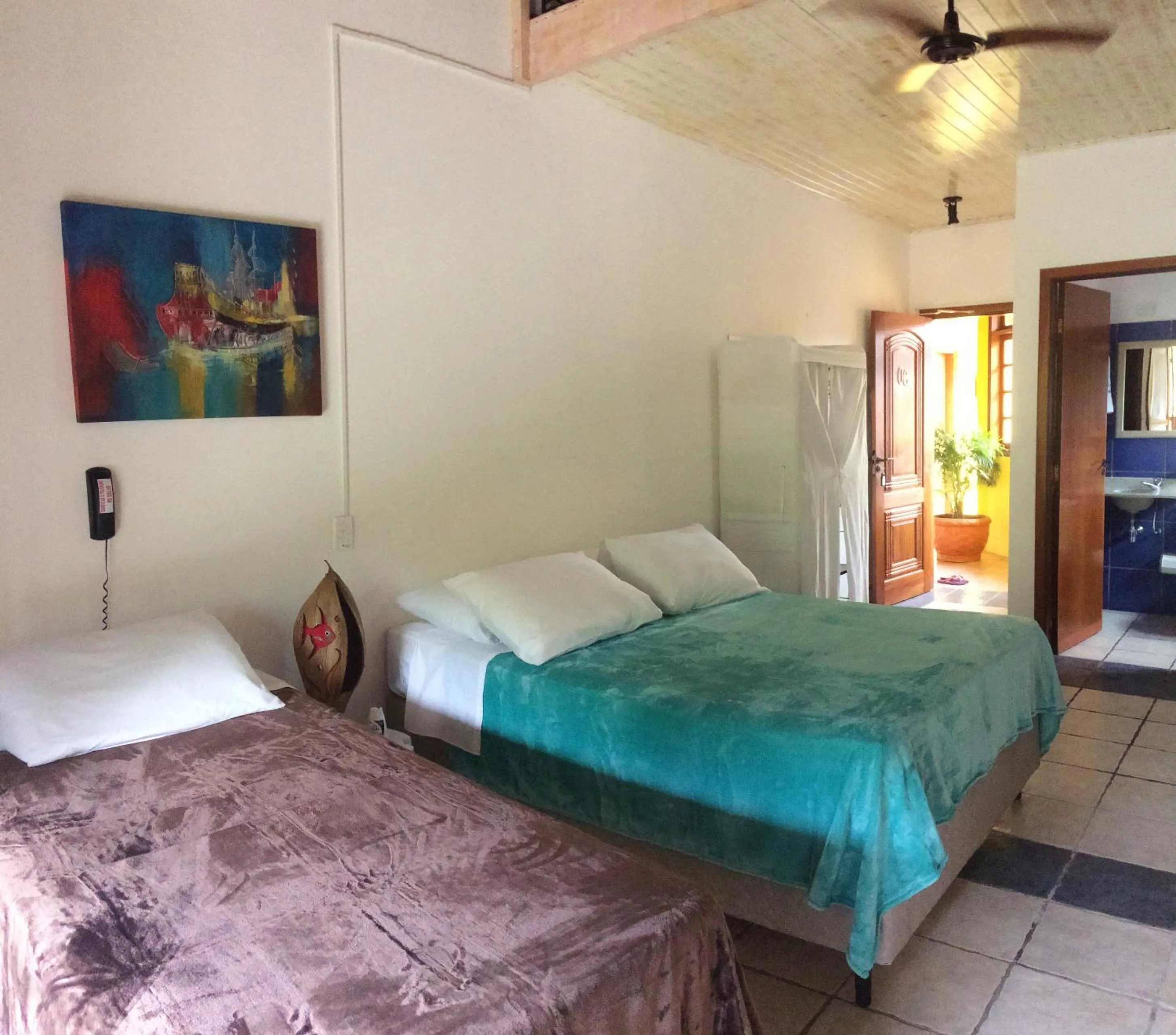 Bed in Pousada Azul Banana - Maresias