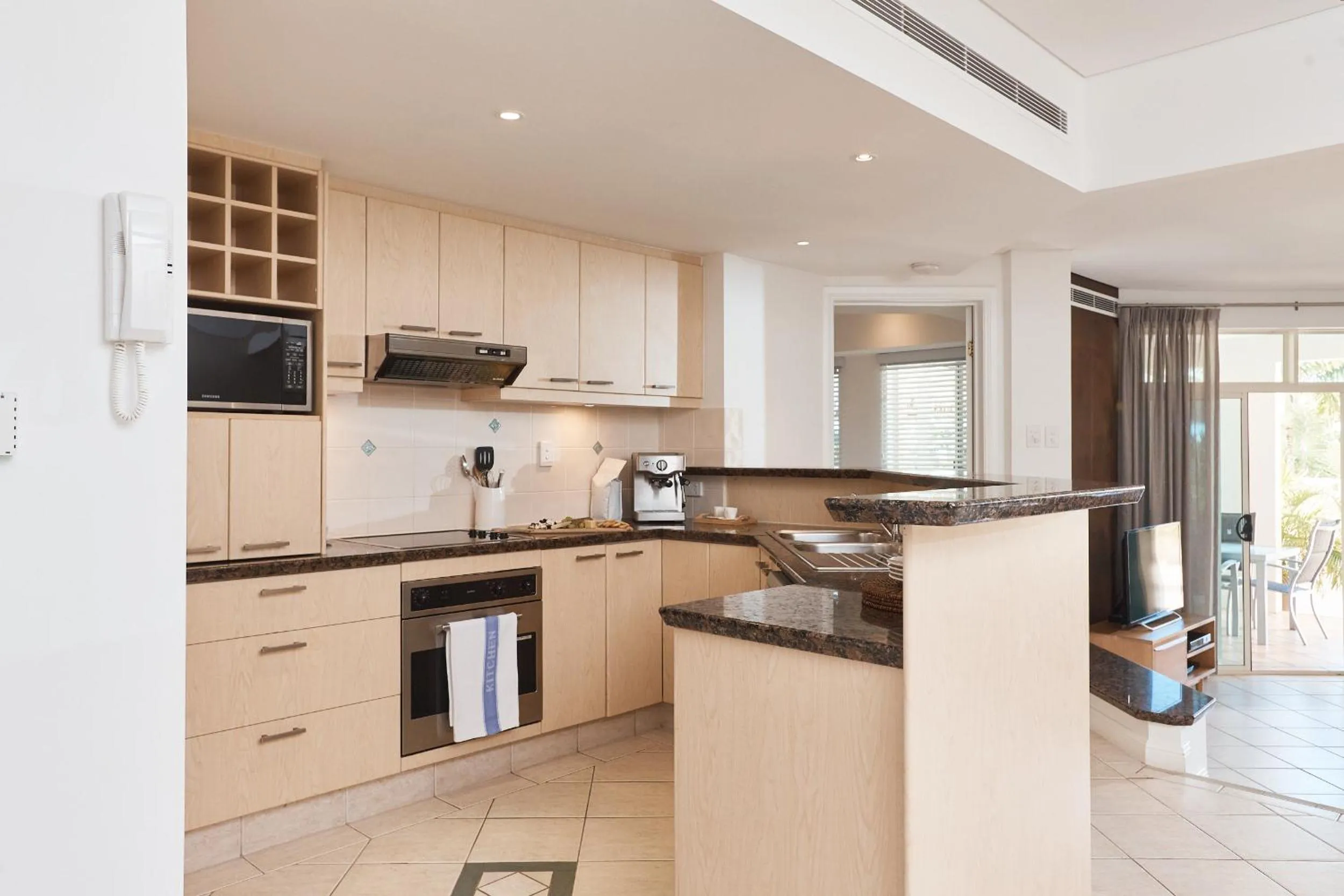 Kitchen or kitchenette in Sea Change Beachfront Apartments