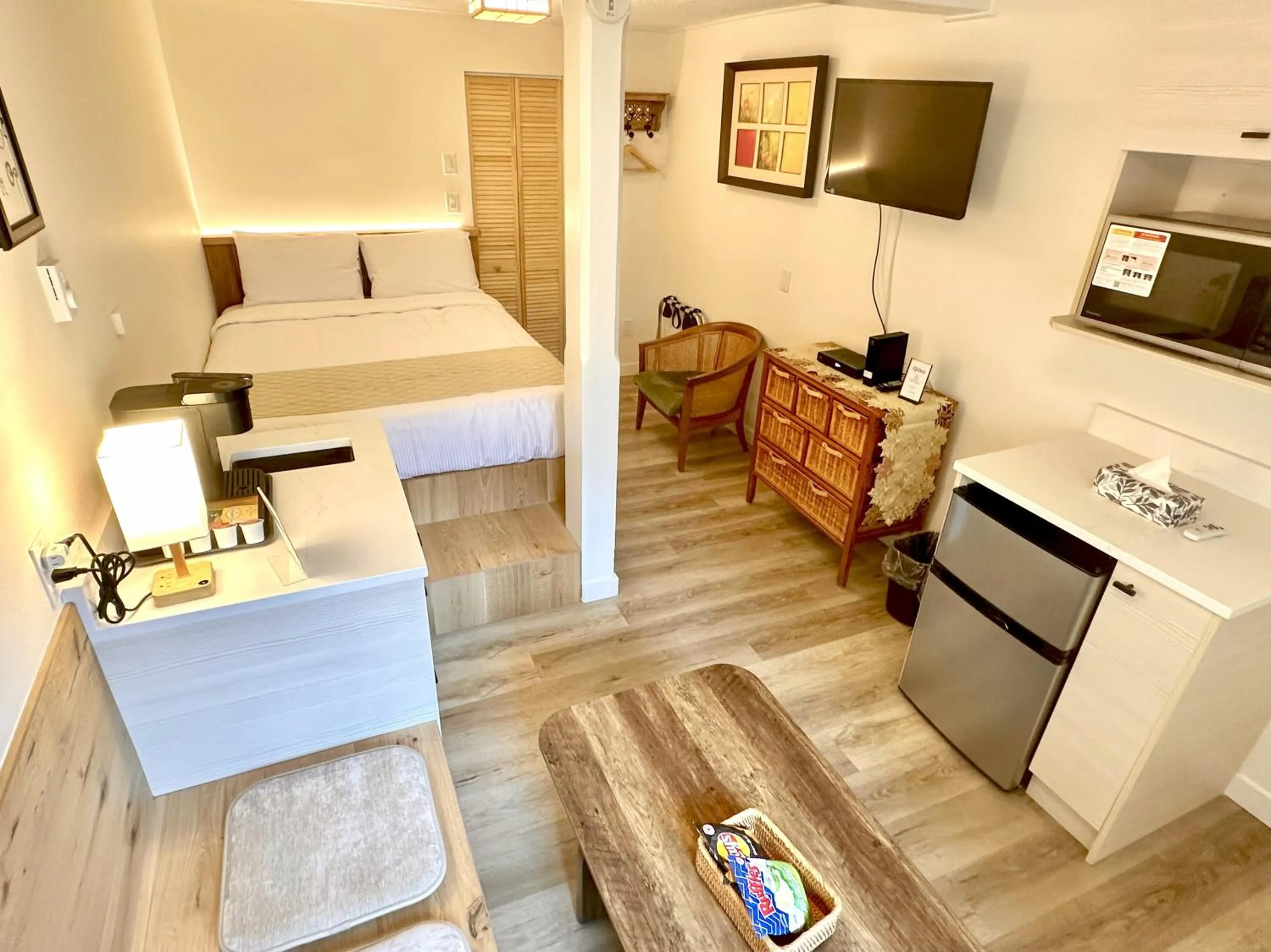 Bed in Richca Chalets Resort