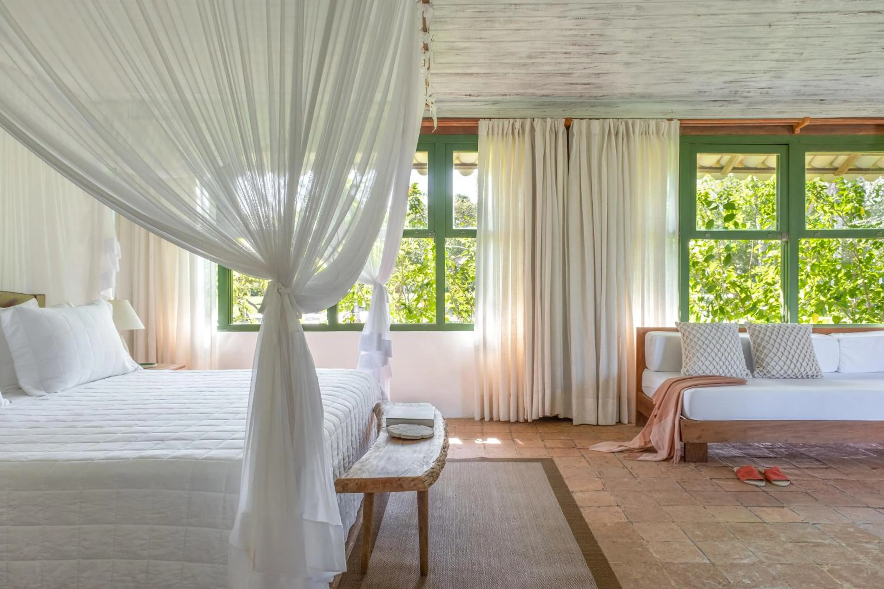 Bed in Pousada Outeiro