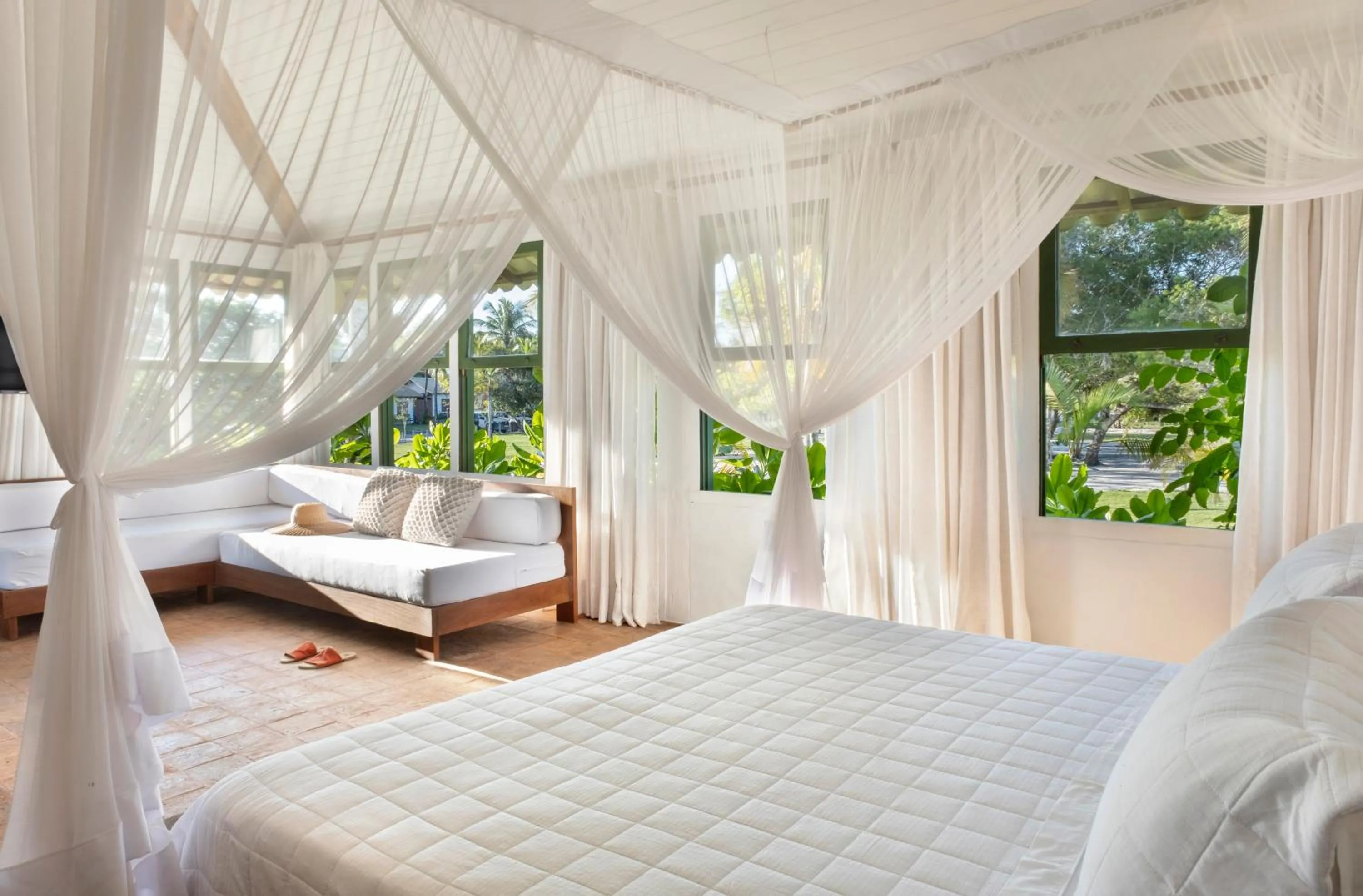 Bed in Pousada Outeiro