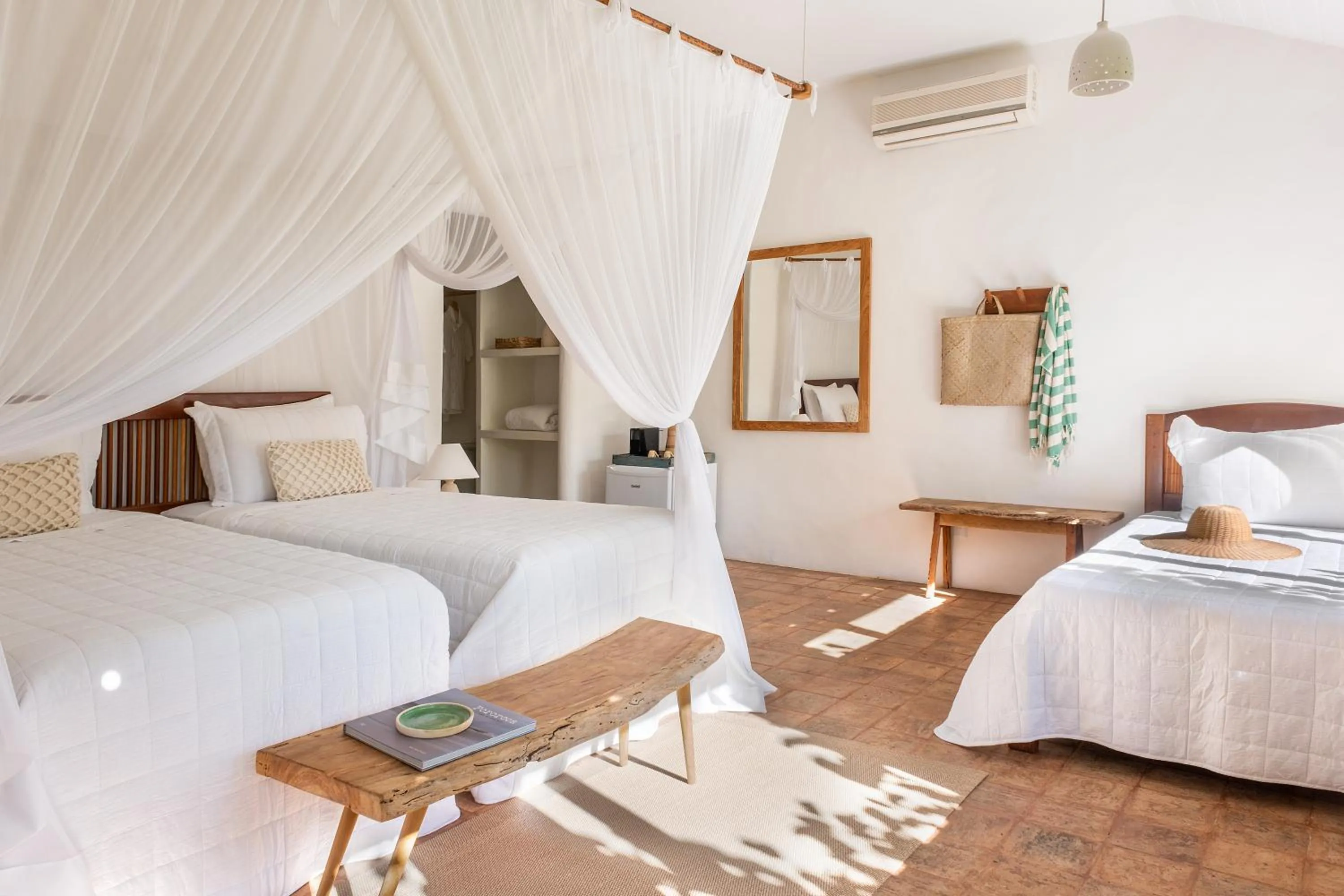 Bed in Pousada Outeiro