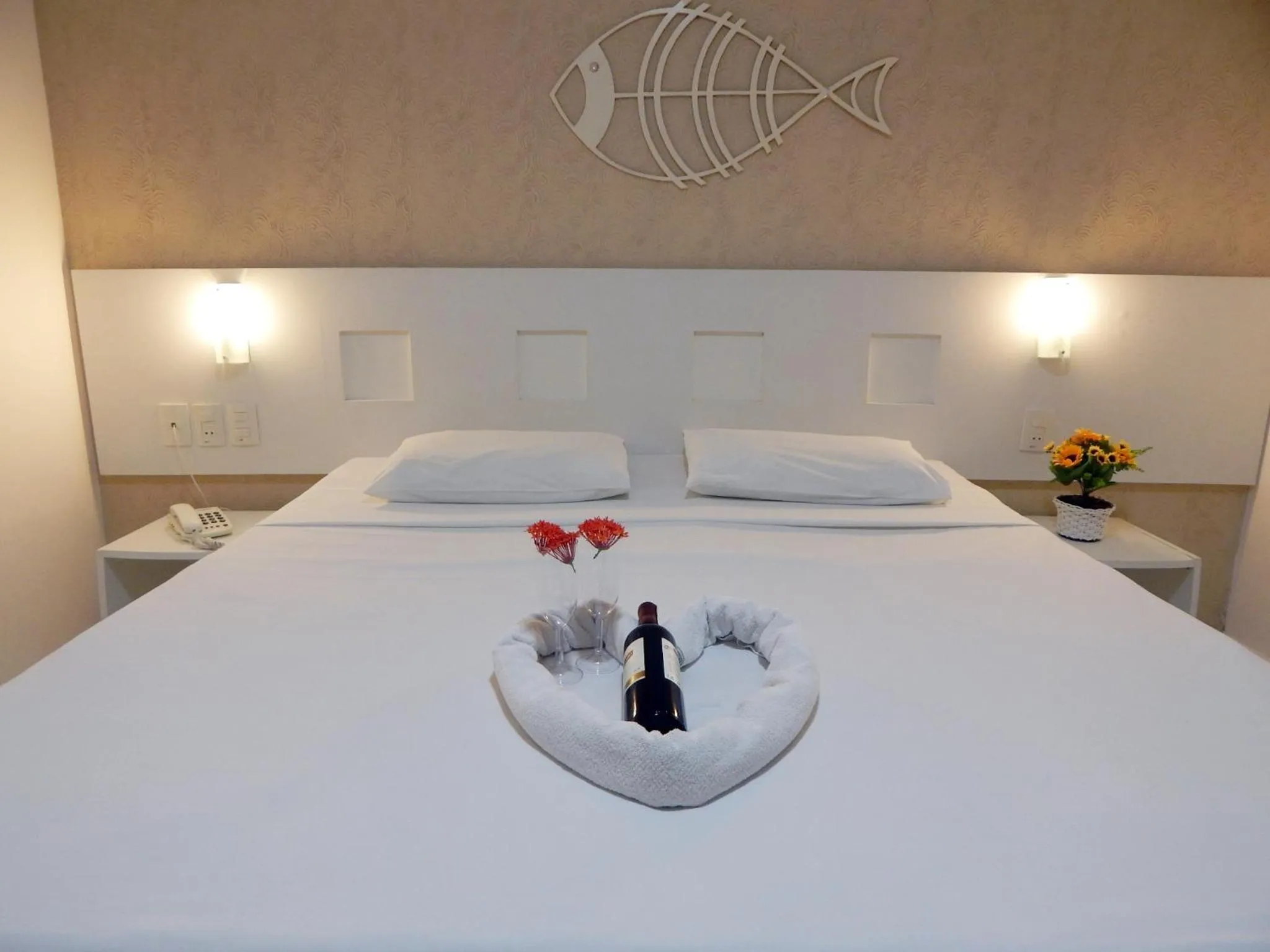 Bed in Pousada Pérola Dourada