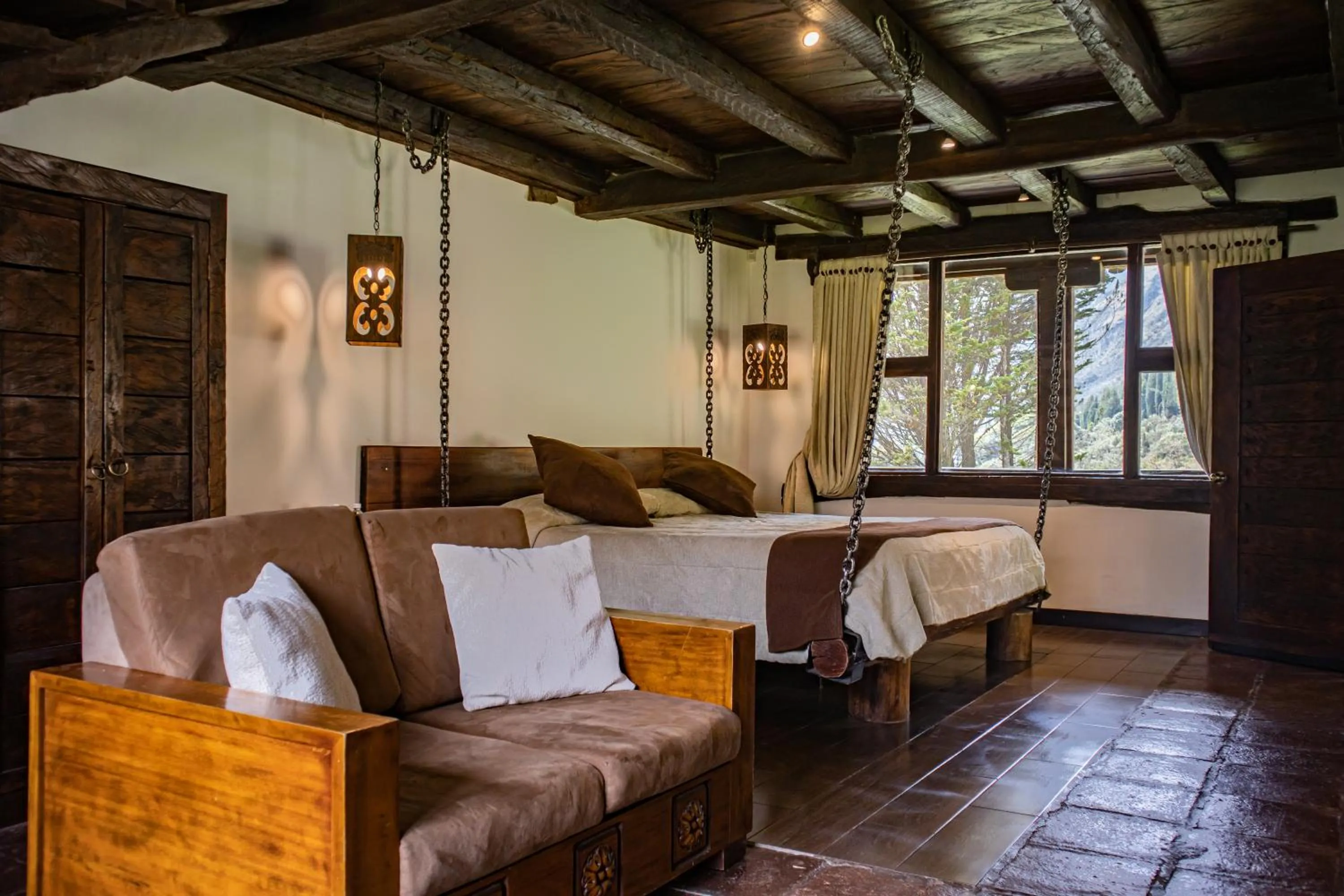 Bed in Hacienda Hostería Dos Chorreras