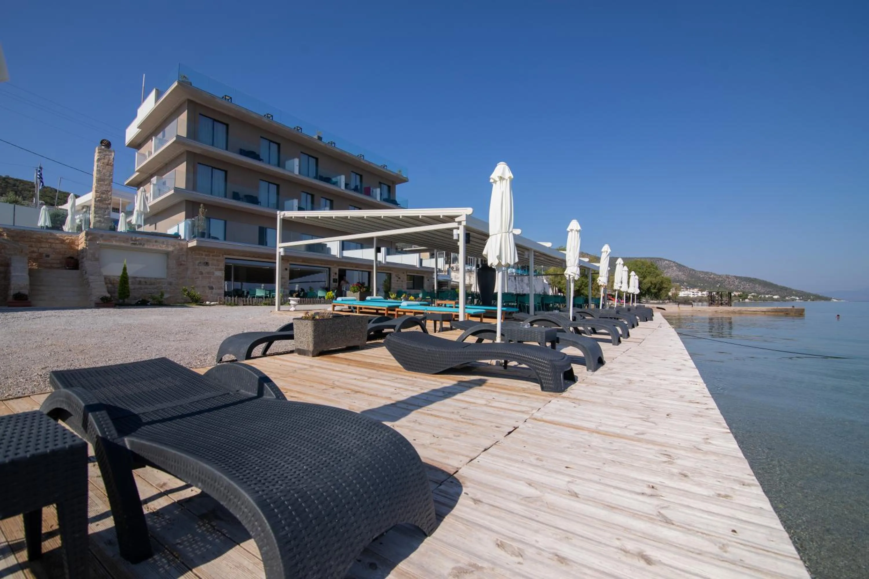 Patio in Aianteion Bay Luxury Hotel & Suites