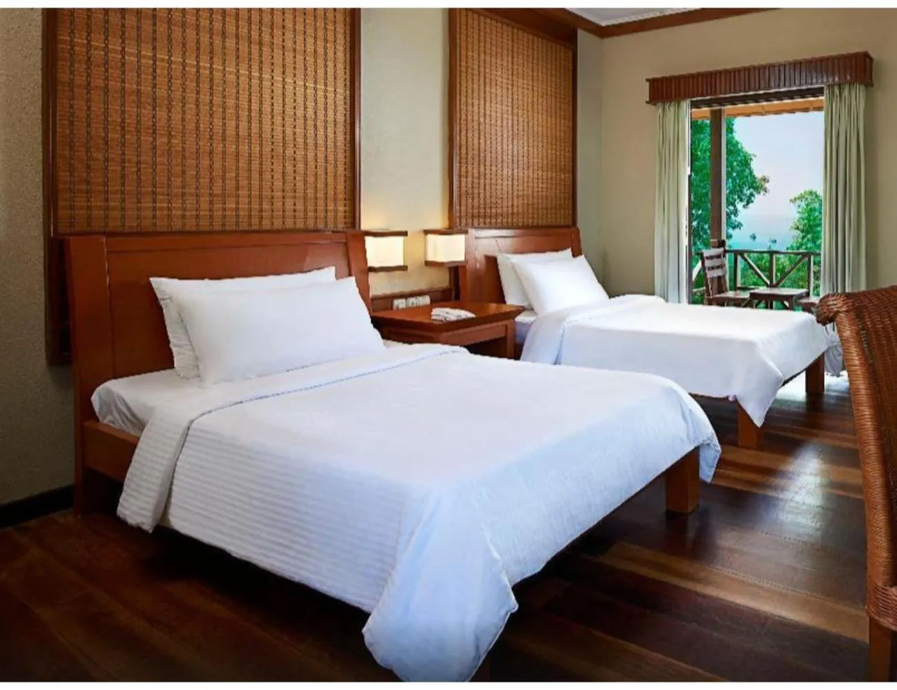 Bed in Redang Island Resort