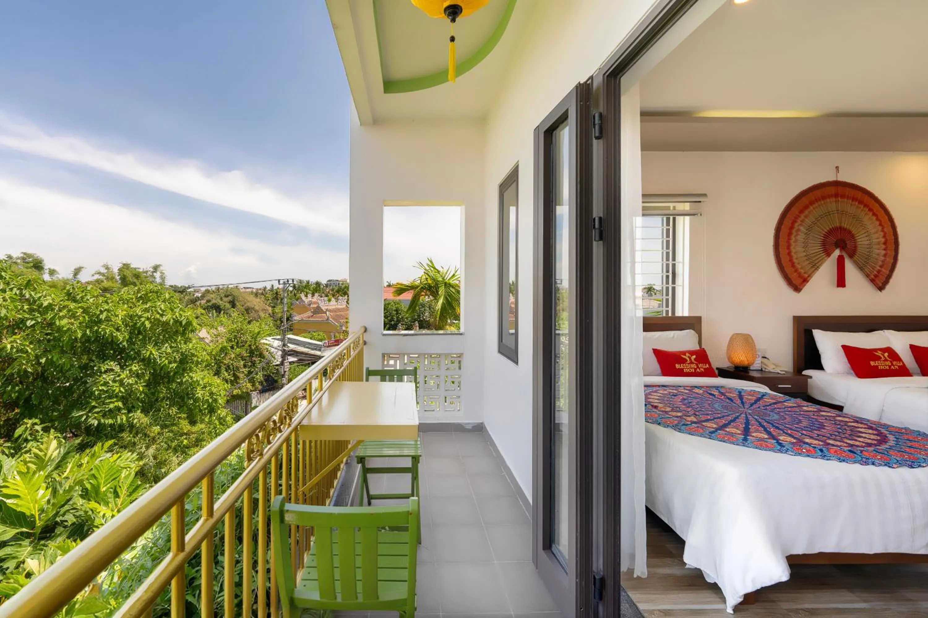 View (from property/room), Bed in Blessing Villa Hoi An