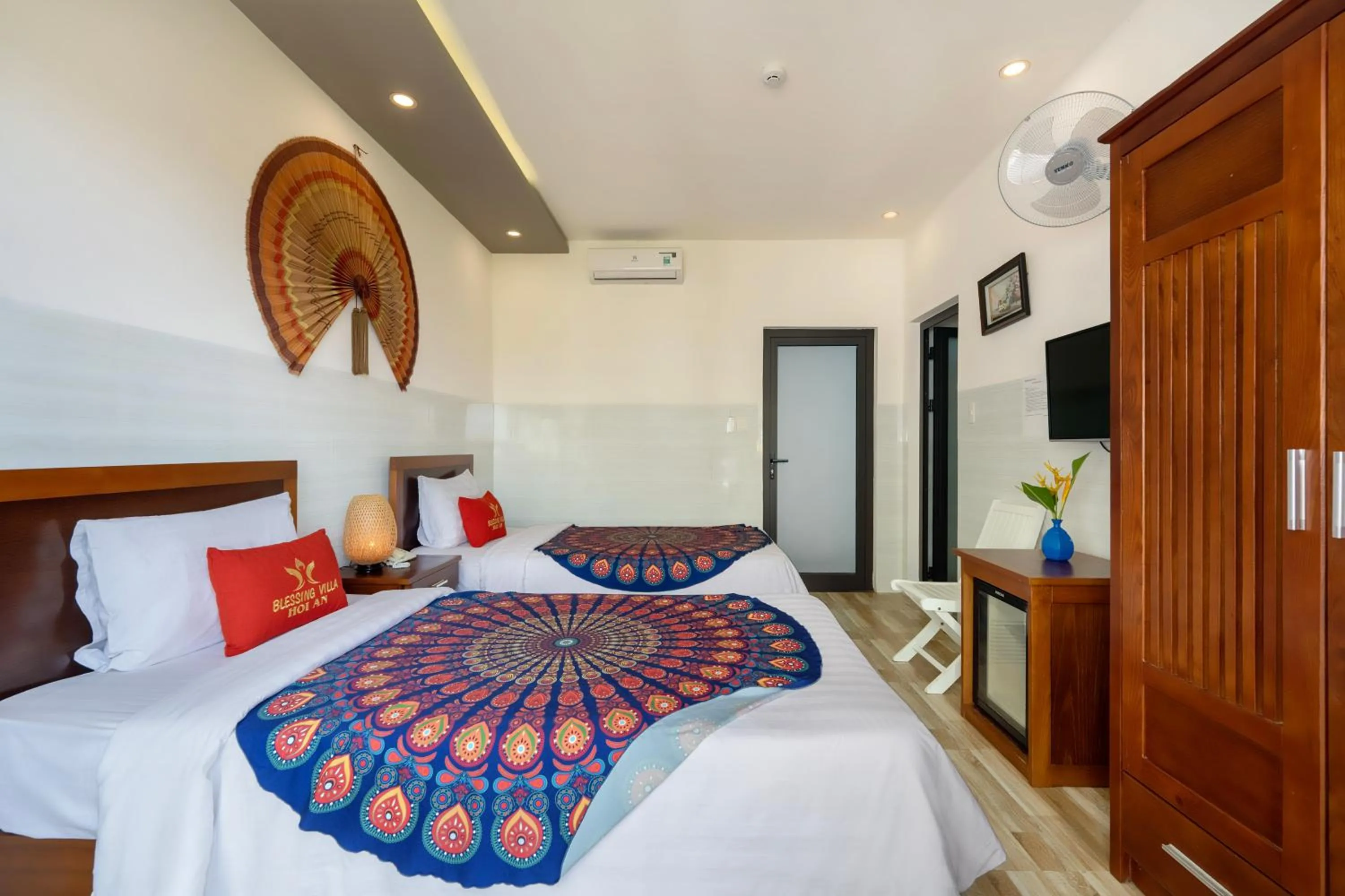 fireplace, Bed in Blessing Villa Hoi An