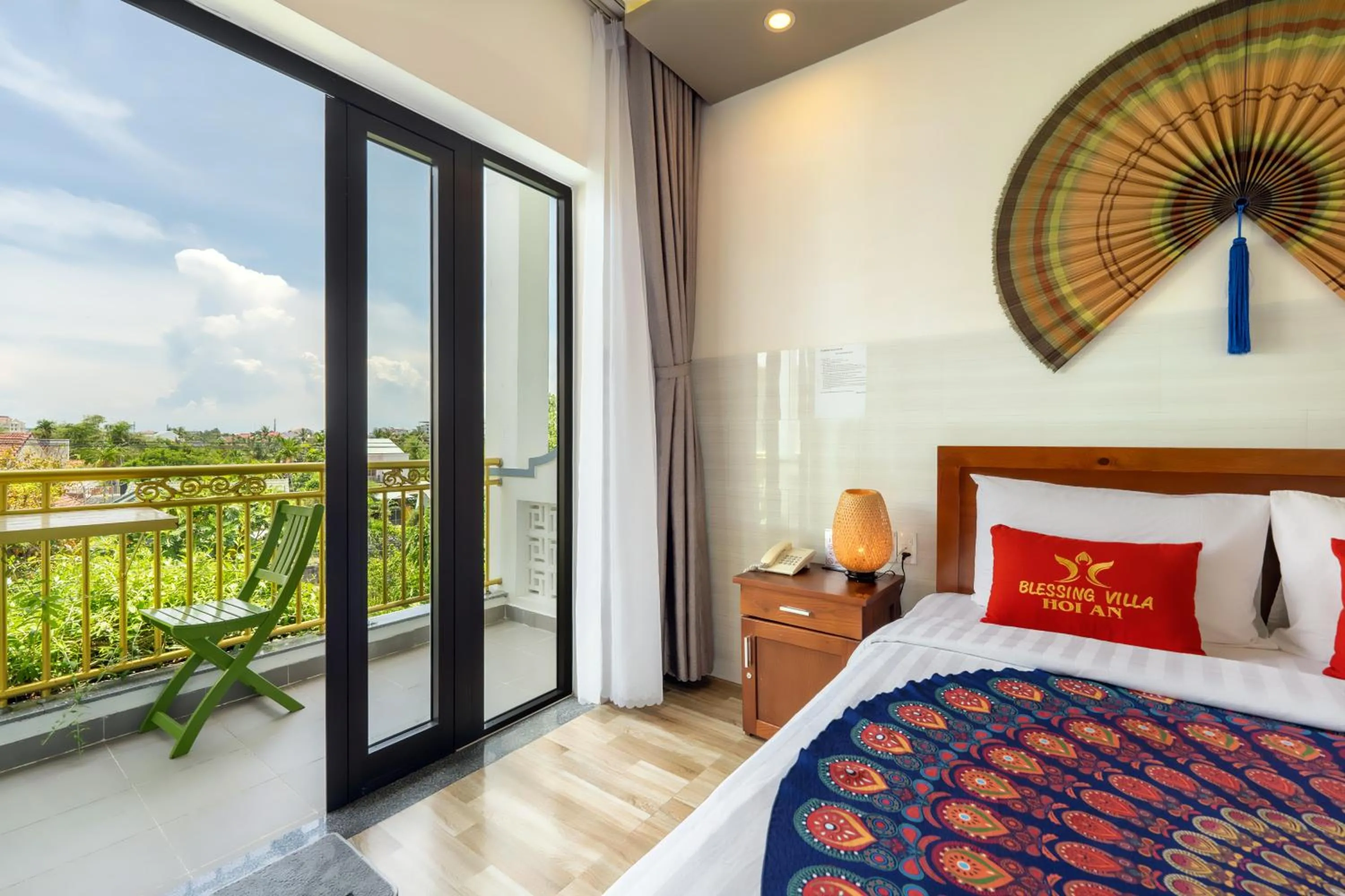 Balcony/Terrace, Bed in Blessing Villa Hoi An